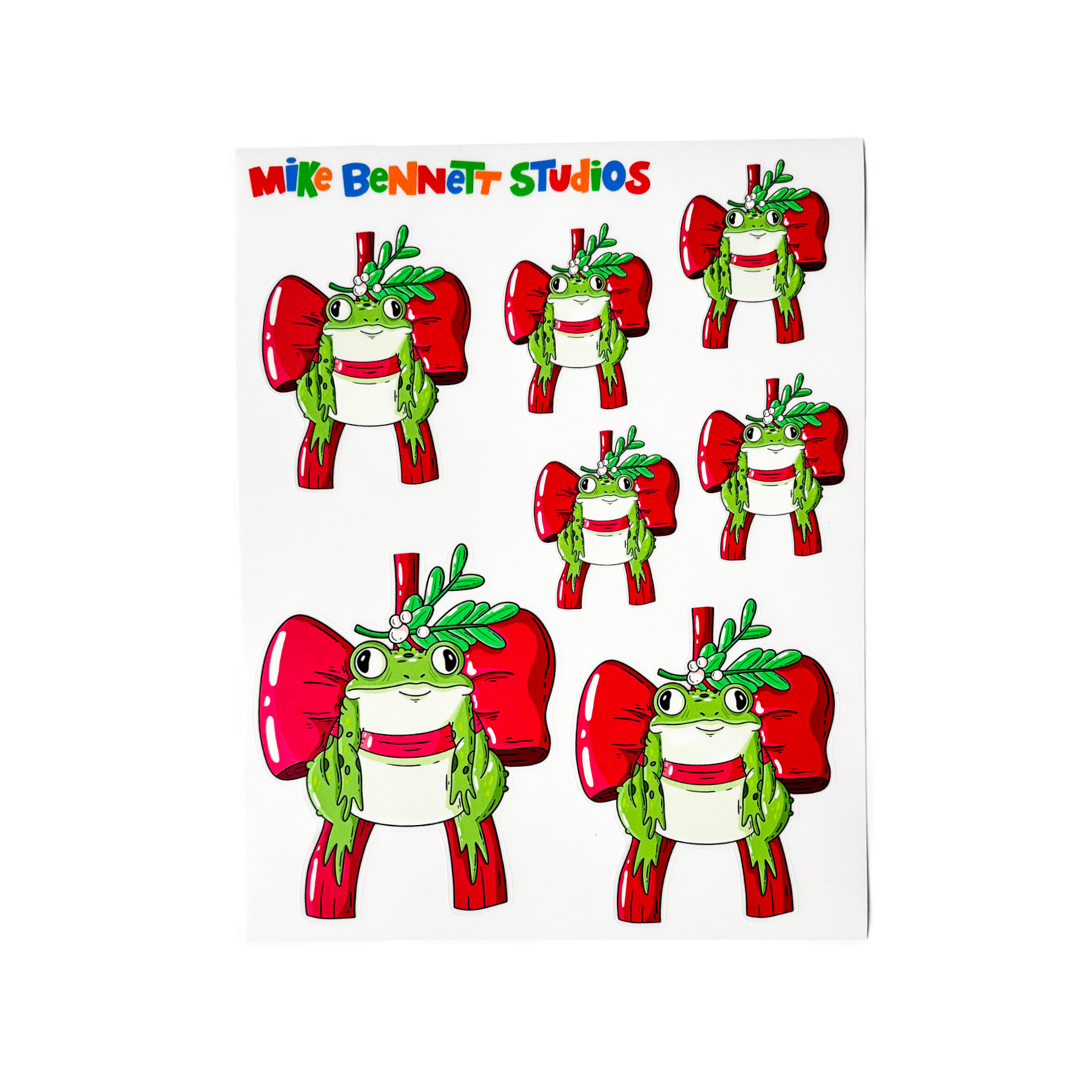 Mistletoad Window Clings - Mike Bennett Studios