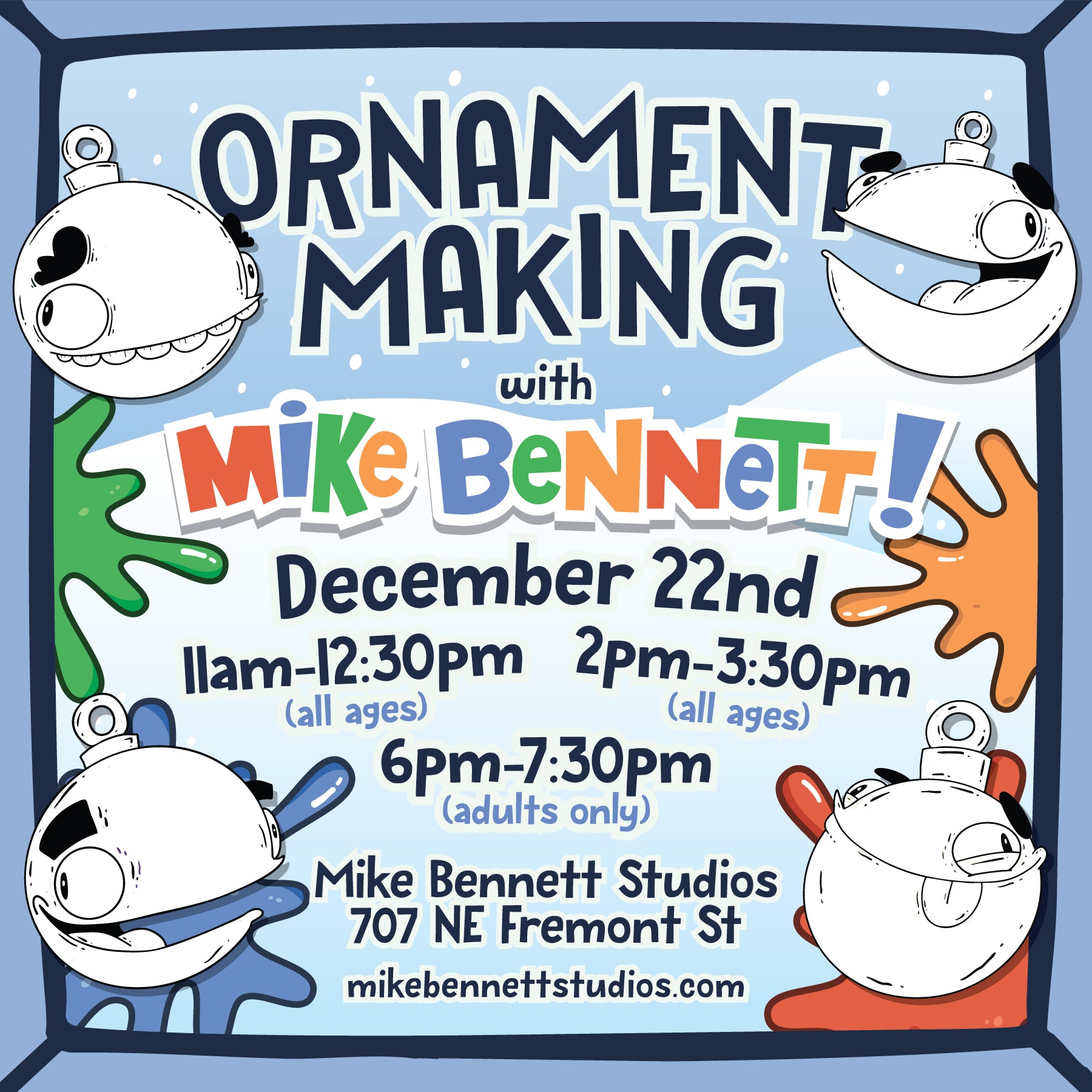 Ornament Making Class with Mike Bennett — 12/22/25 - Mike Bennett Studios
