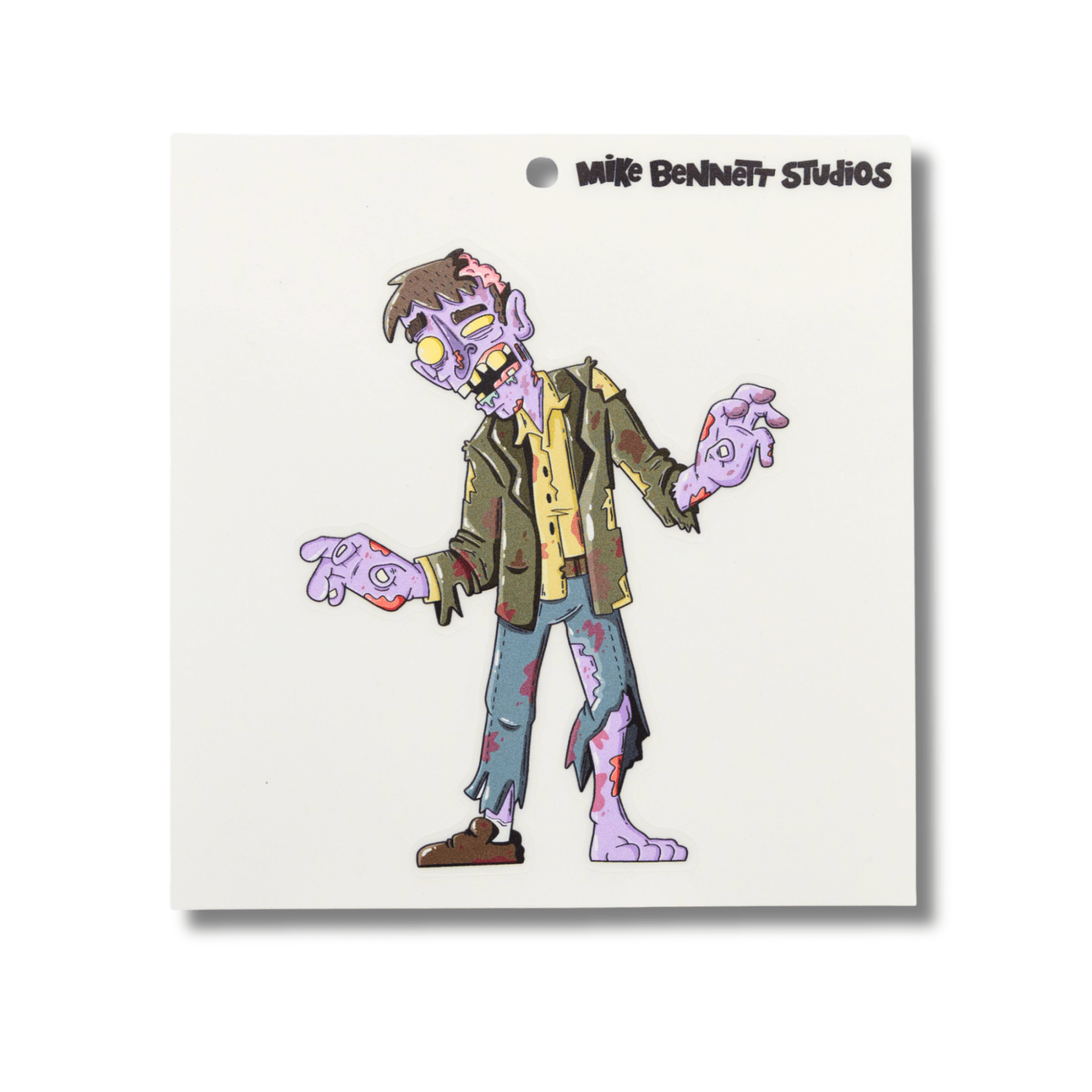 Letter Z - Dead Media Monster Window Cling - Mike Bennett Studios