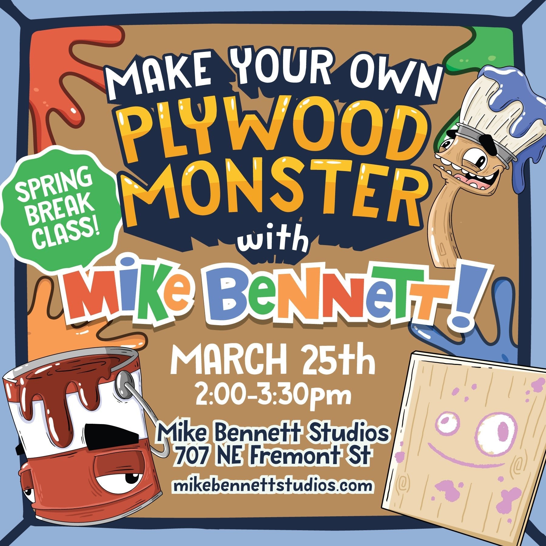 Make Your Own Plywood Monster Class — 3/25/26 - Mike Bennett Studios