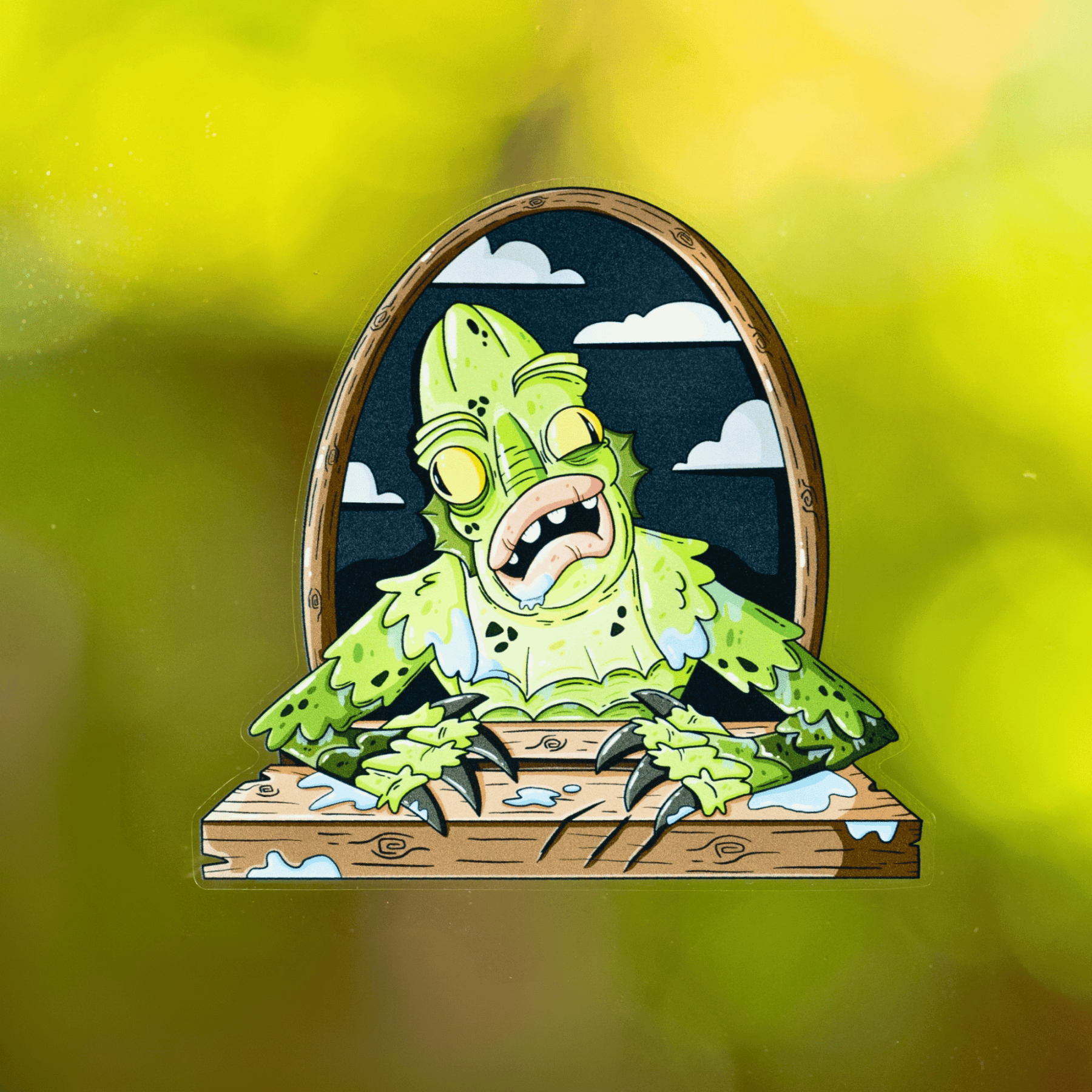 Letter B - Dead Media Monster Window Cling