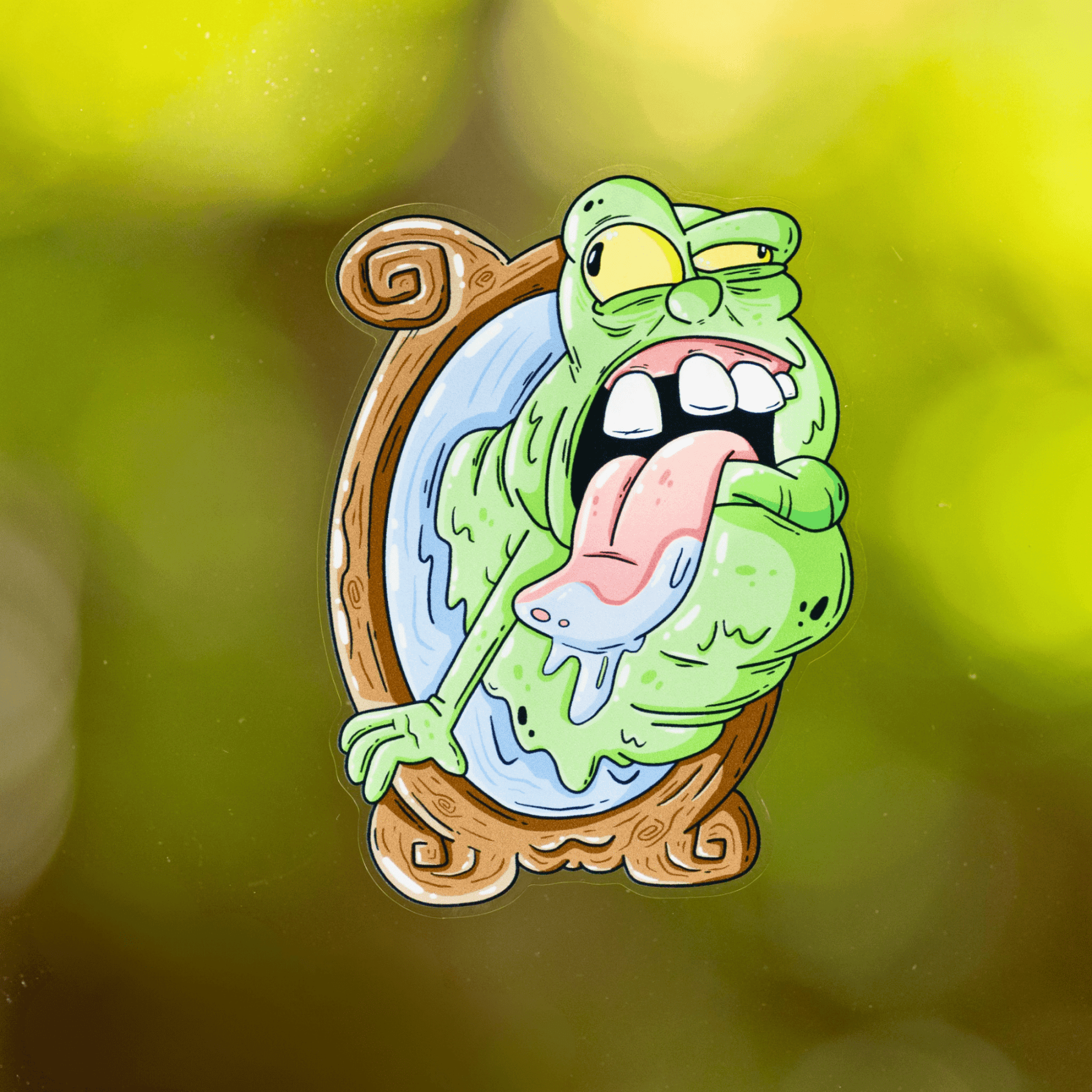 Letter S - Dead Media Monster Window Cling - Mike Bennett Studios