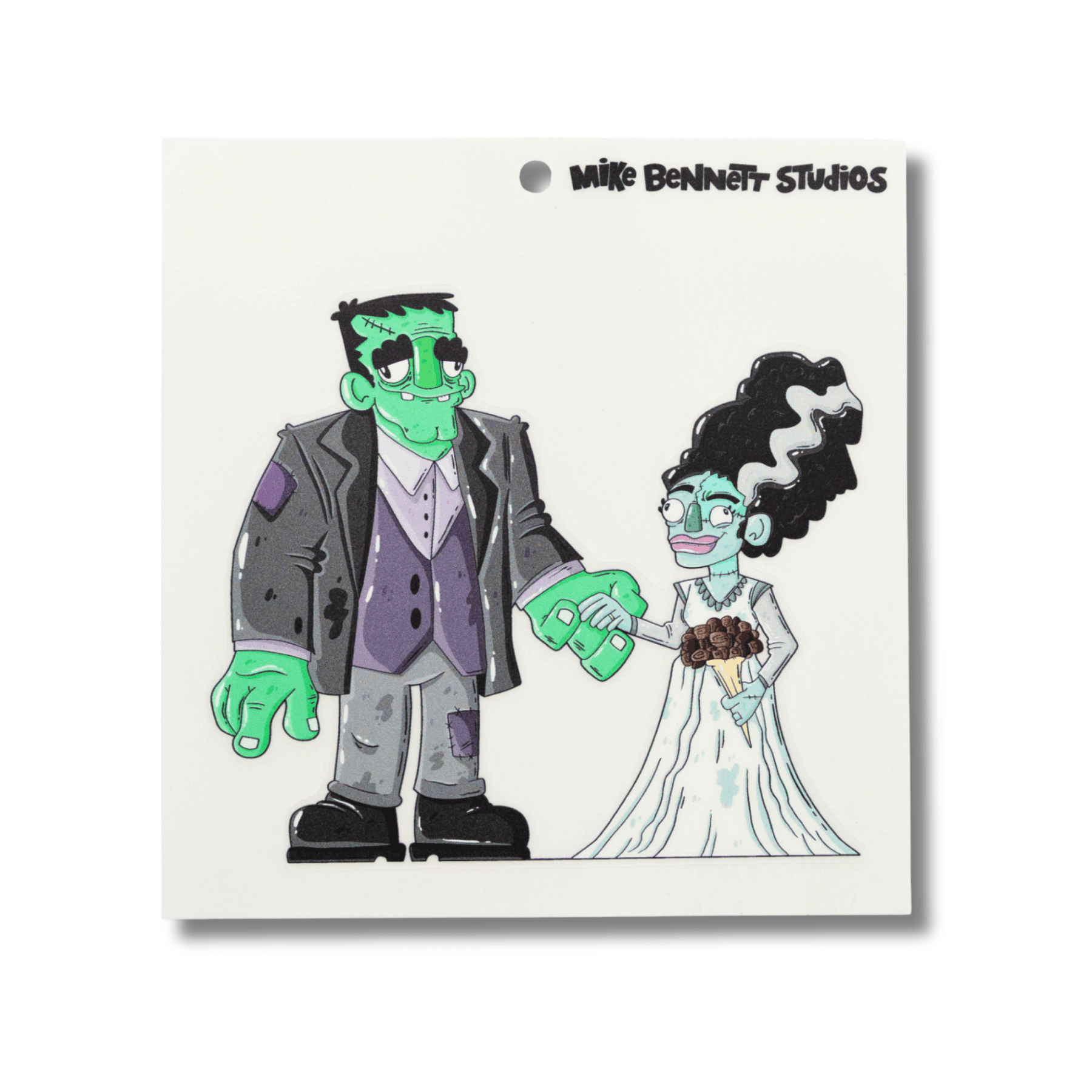 Letter F - Dead Media Monster Window Cling - Mike Bennett Studios