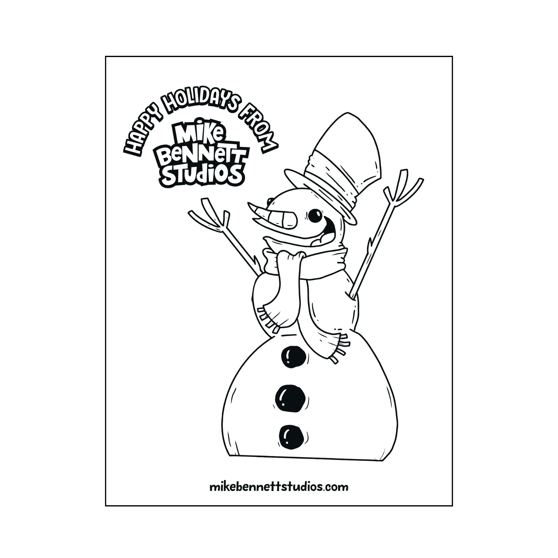 FREE Holiday Coloring Sheets - Mike Bennett Studios