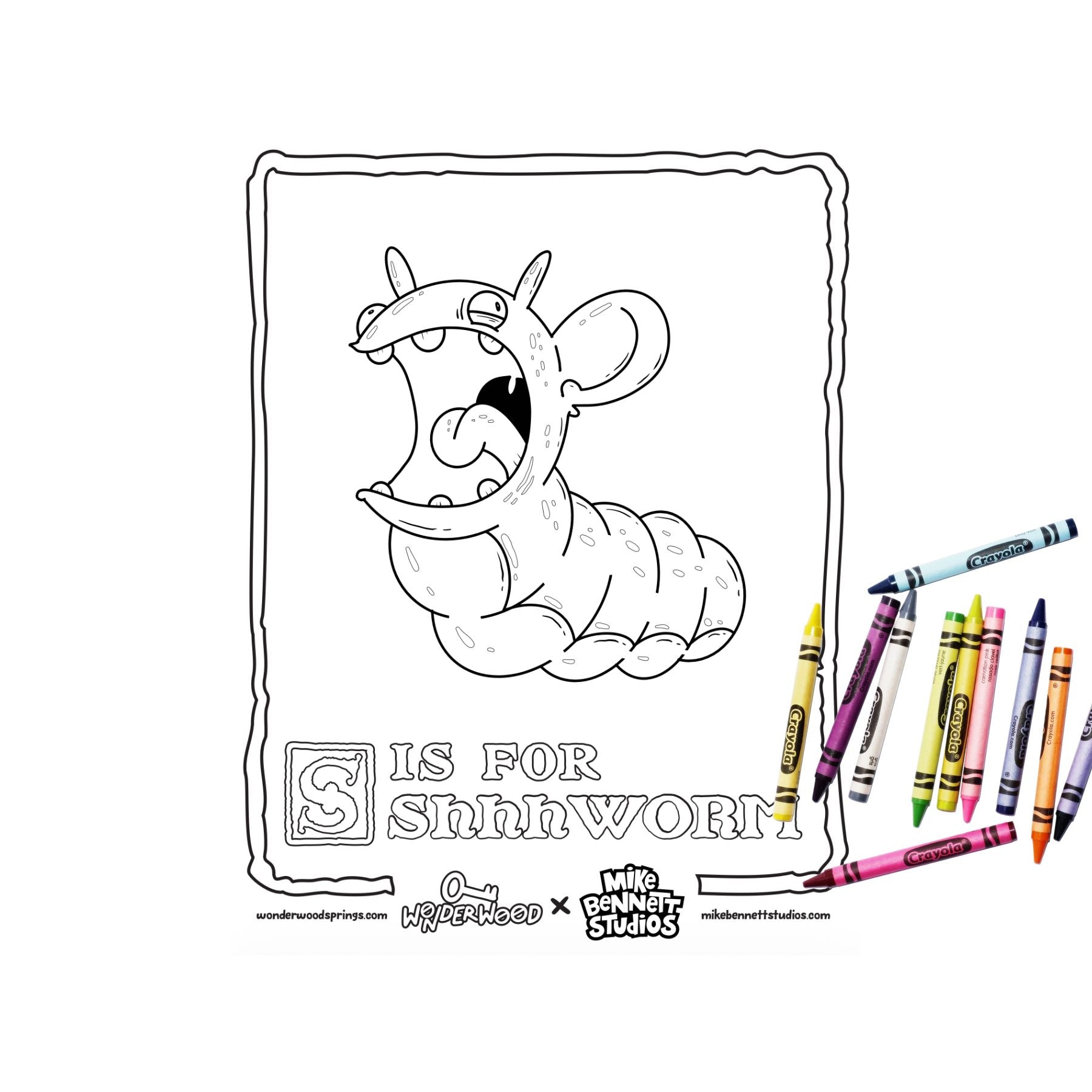 FREE Wonderwood Alpha-Bestiary Coloring Sheets - Mike Bennett Studios