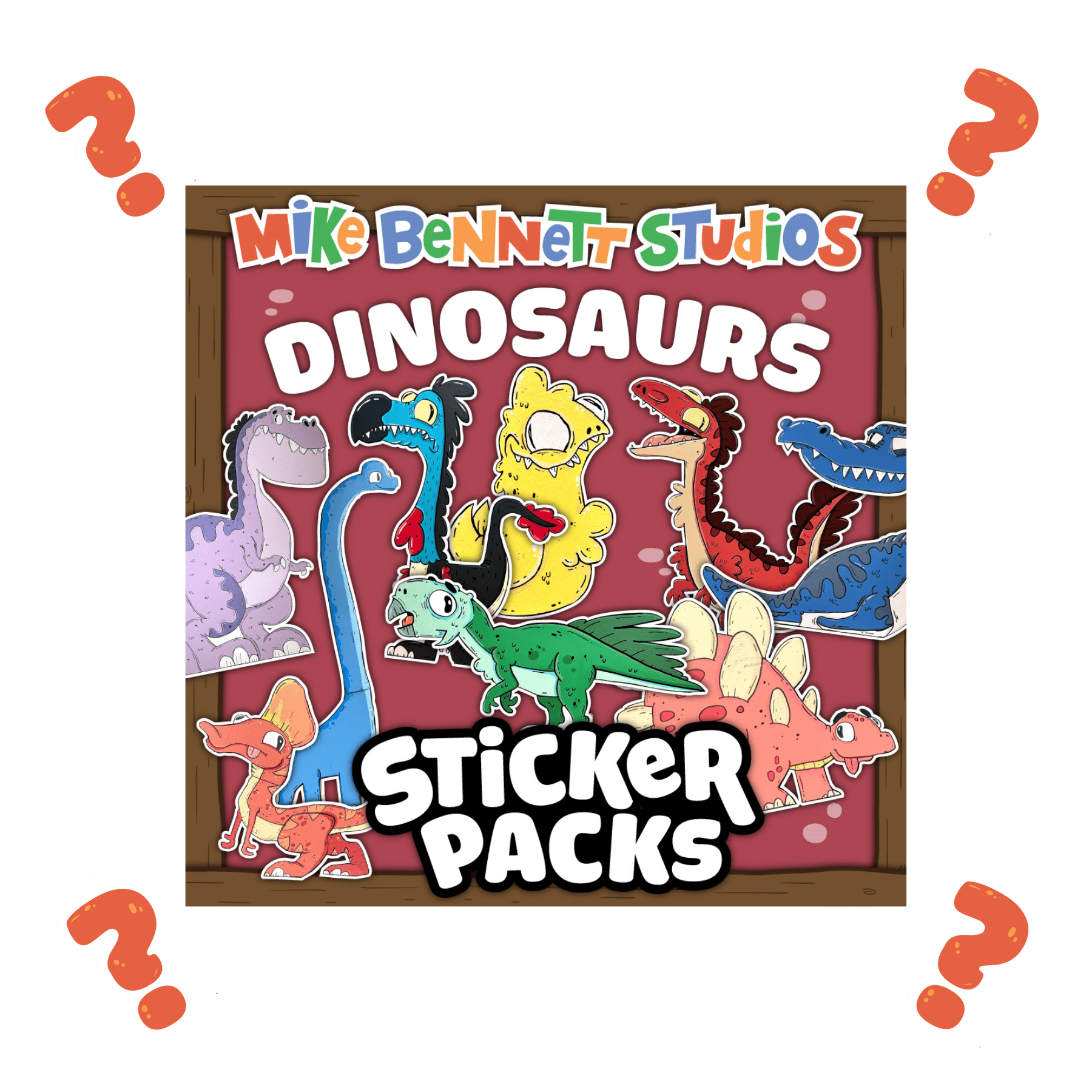 Dinosaur Mystery Sticker Pack - primary