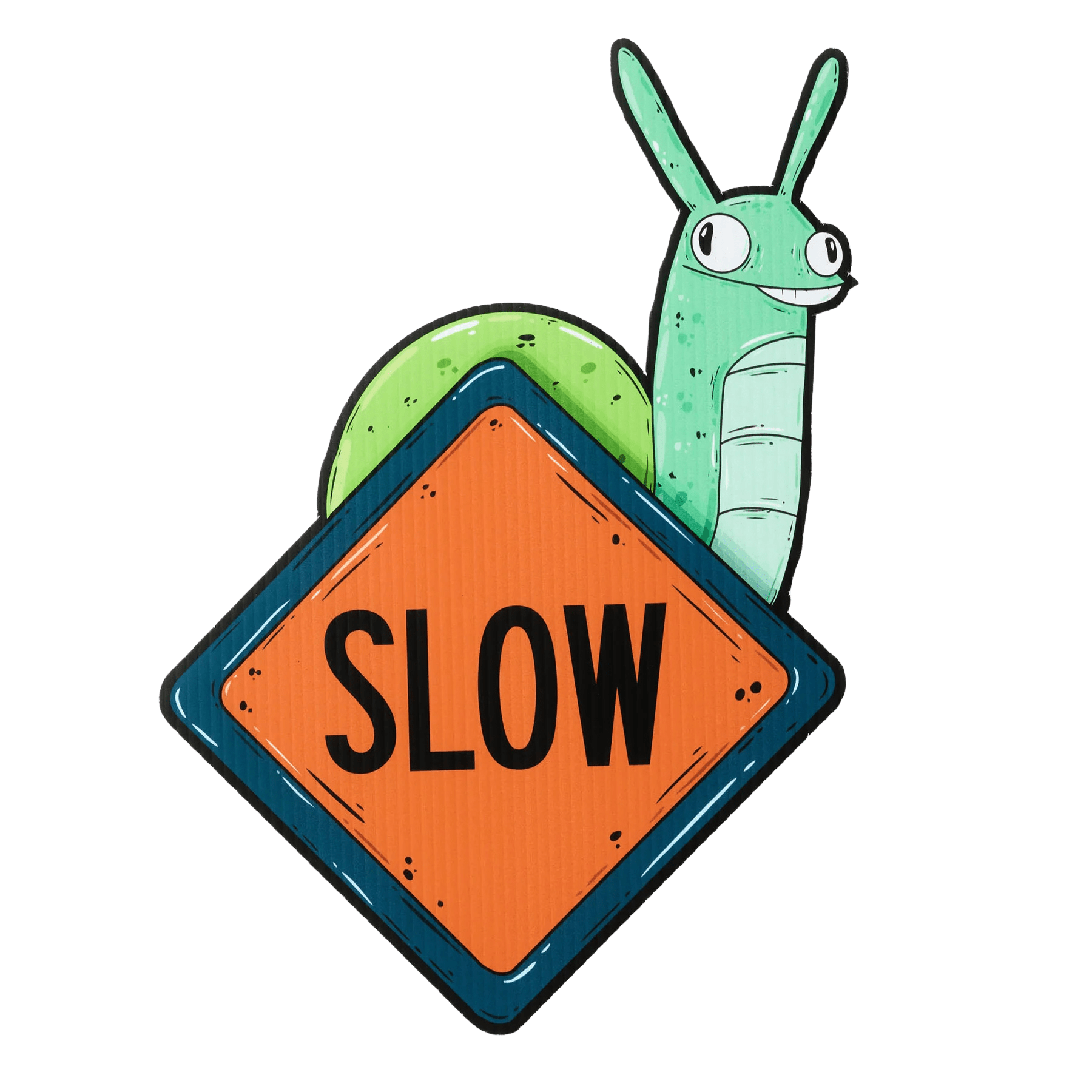 Sonny the Snail Mini "Slow" Yard Sign - Mike Bennett Studios