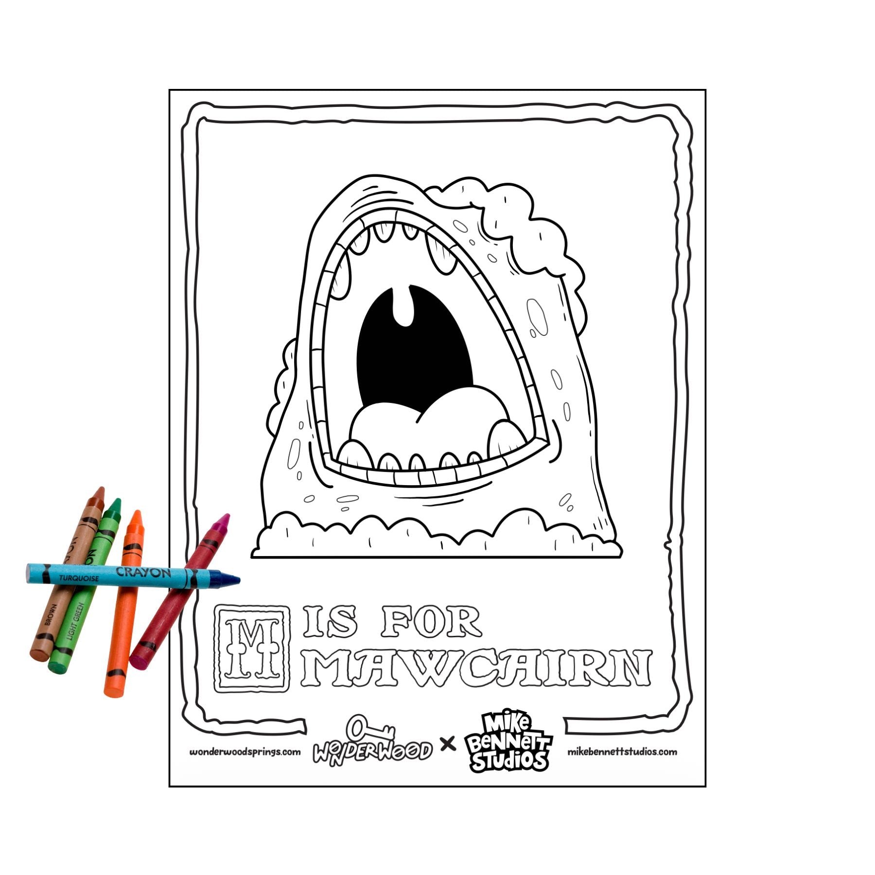 FREE Wonderwood Alpha-Bestiary Coloring Sheets - Mike Bennett Studios