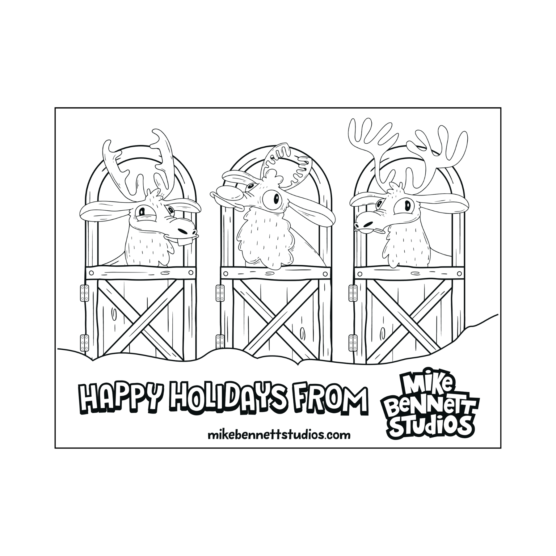 FREE Holiday Coloring Sheets - Mike Bennett Studios