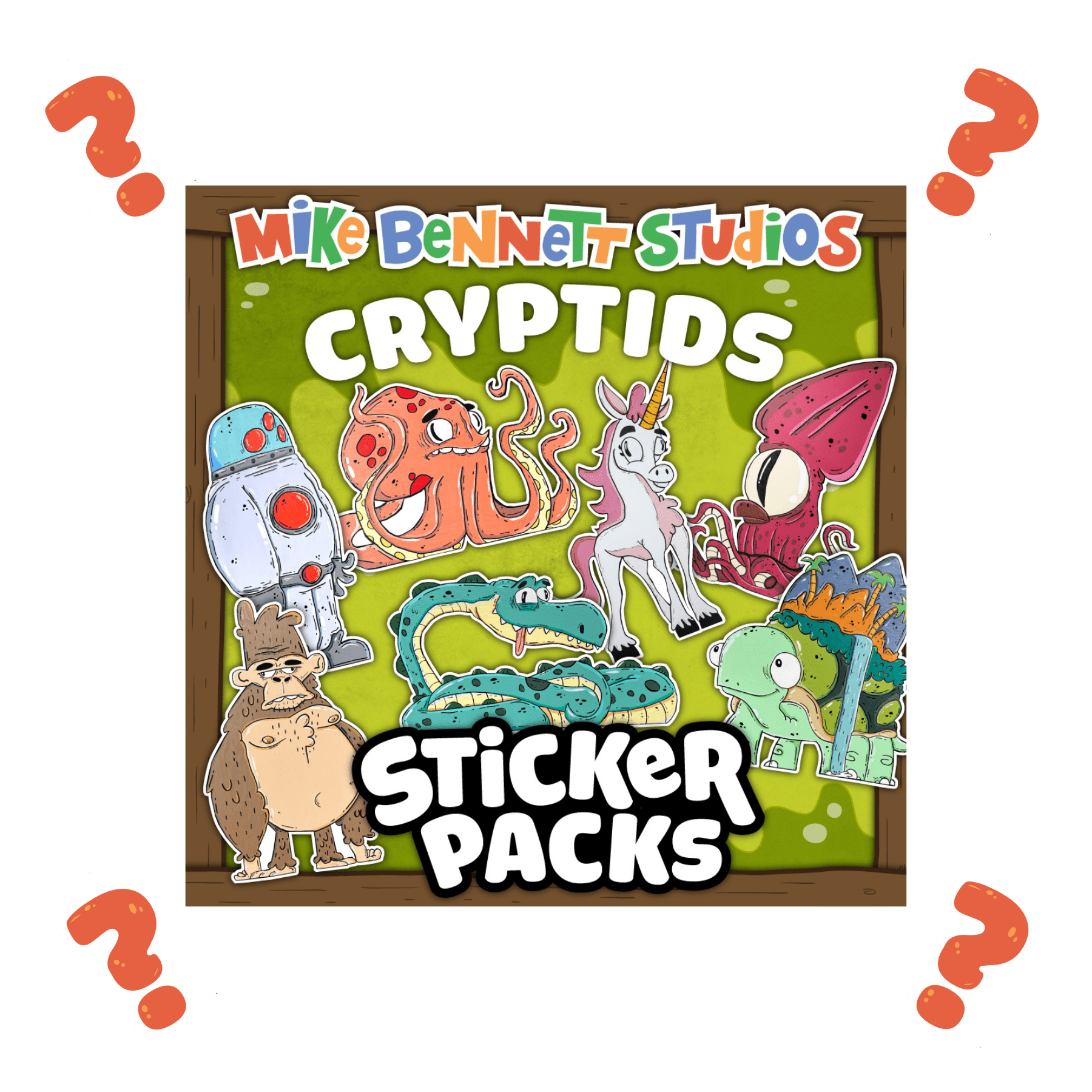 Cryptids Mystery Sticker Pack - primary