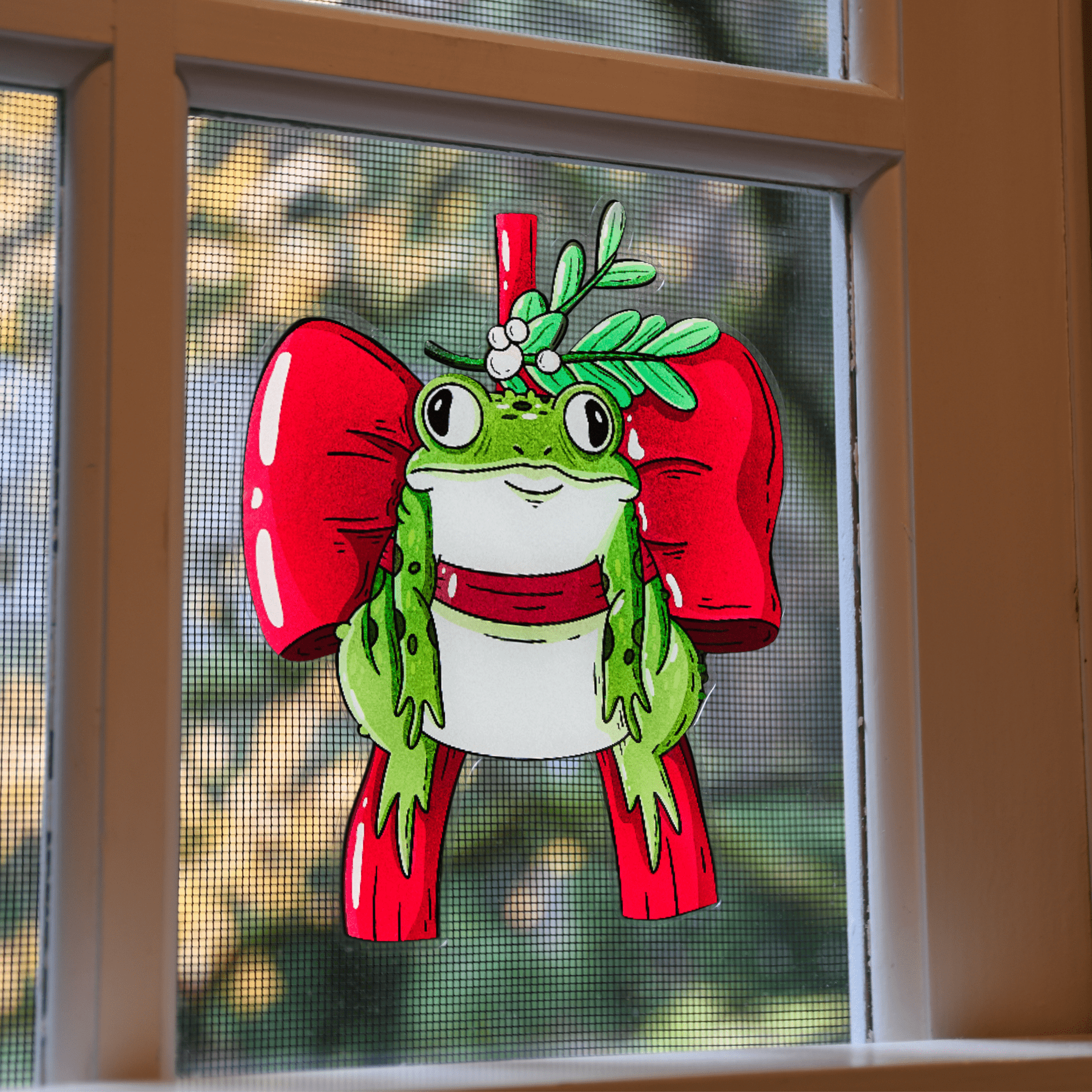 Mistletoad Window Clings - Mike Bennett Studios