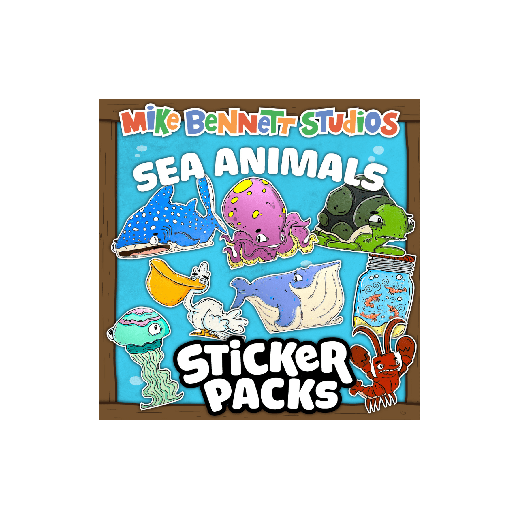 Sea Animals Mystery Sticker Pack - alternate