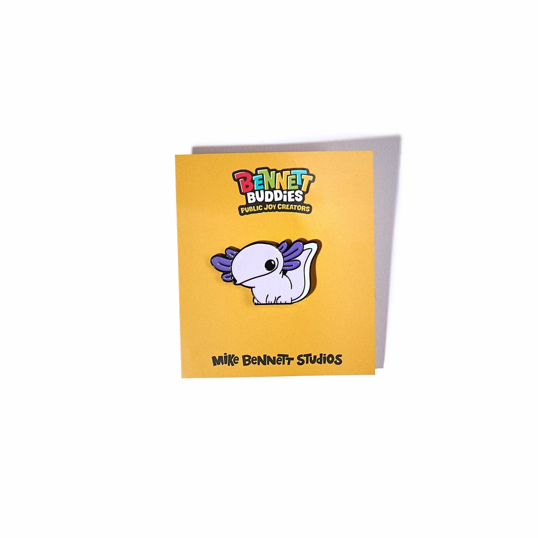 Purple Axolotl Enamel Pin - Mike Bennett Studios
