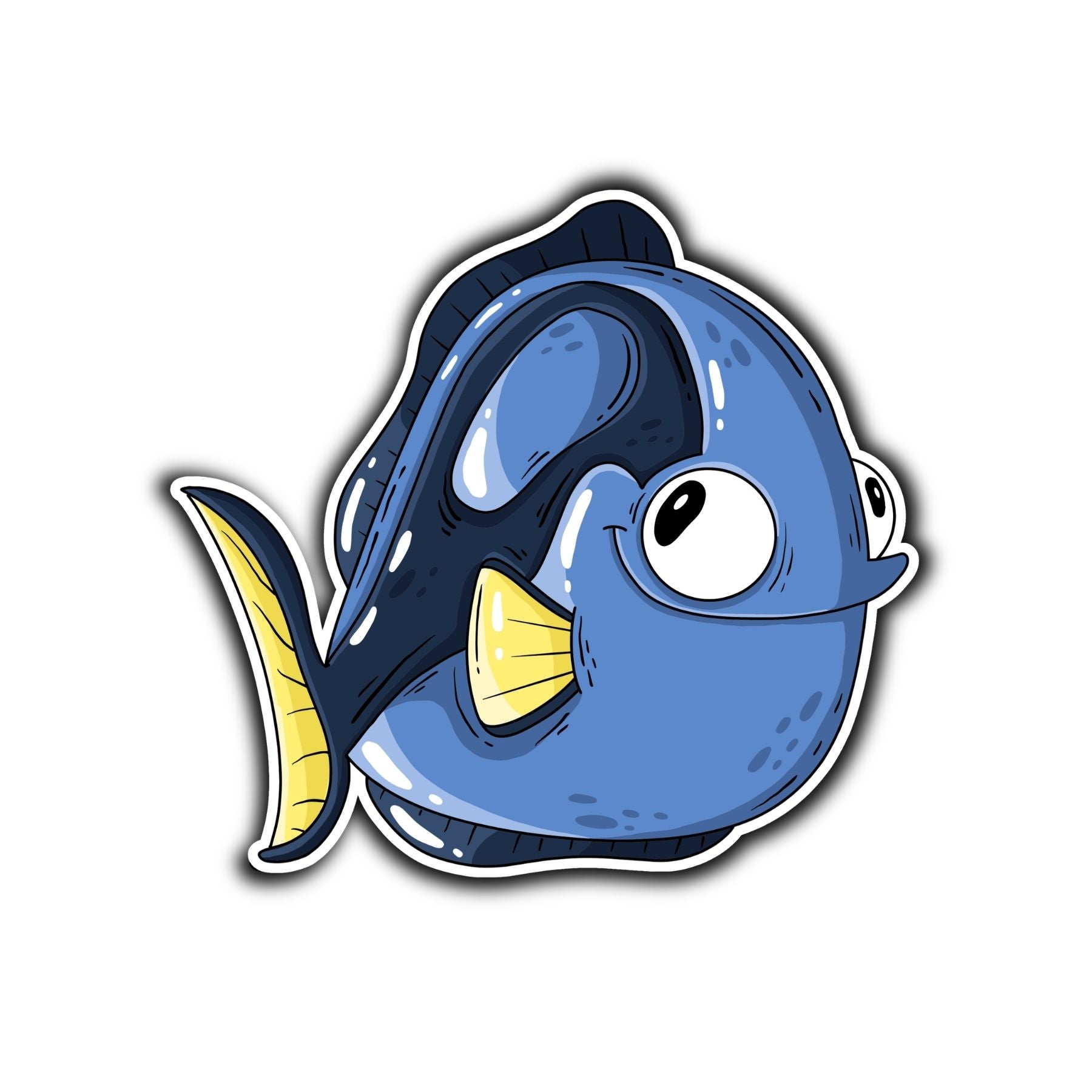 Blue Tang Sticker - Mike Bennett Studios