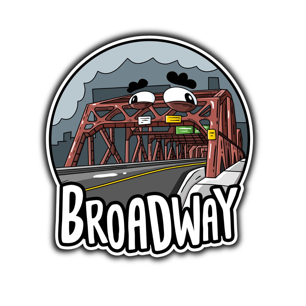 Broadway Bridge Sticker - primary