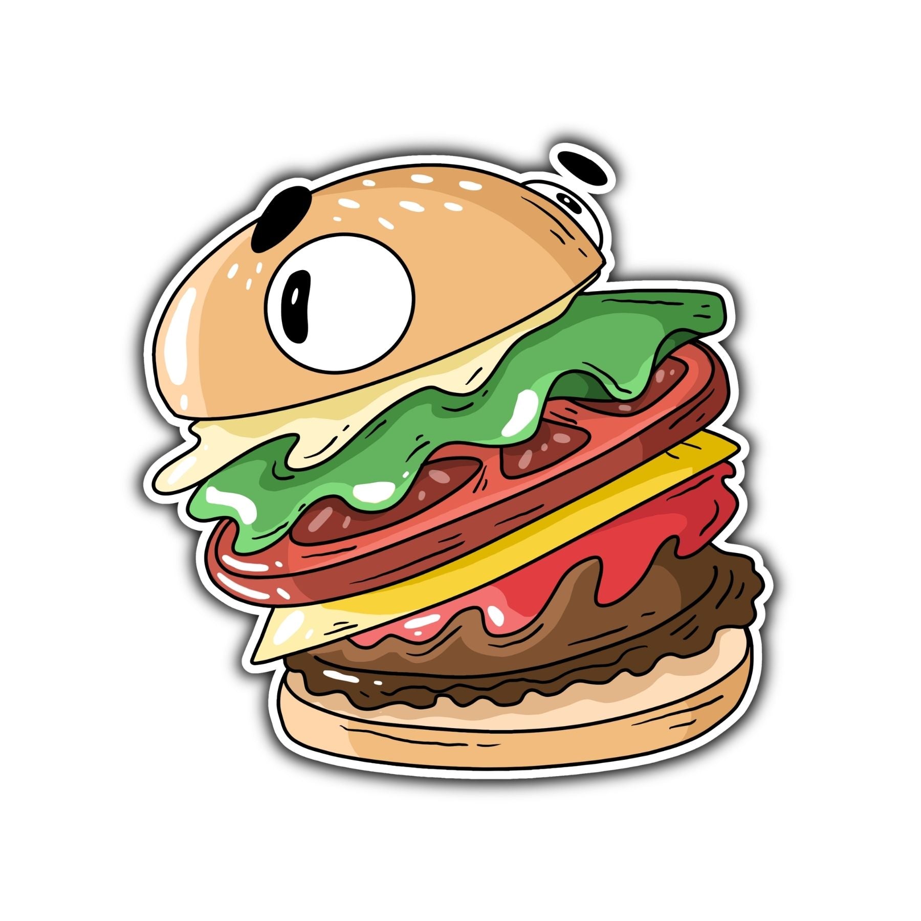 Cheeseburger Sticker - Mike Bennett Studios