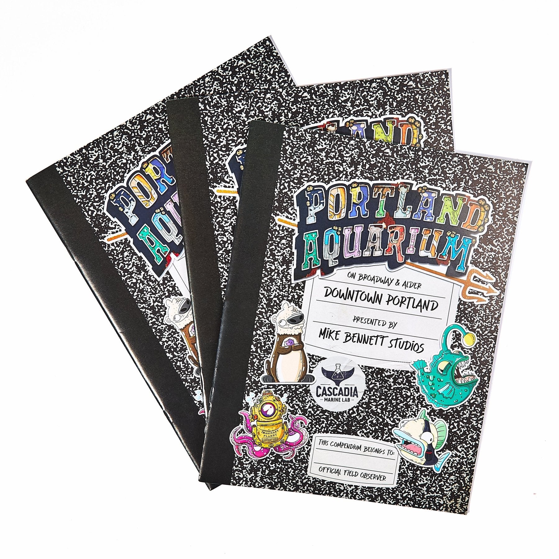 Portland Aquarium Compendium and Sticker - Set of 3 Books - Mike Bennett Studios