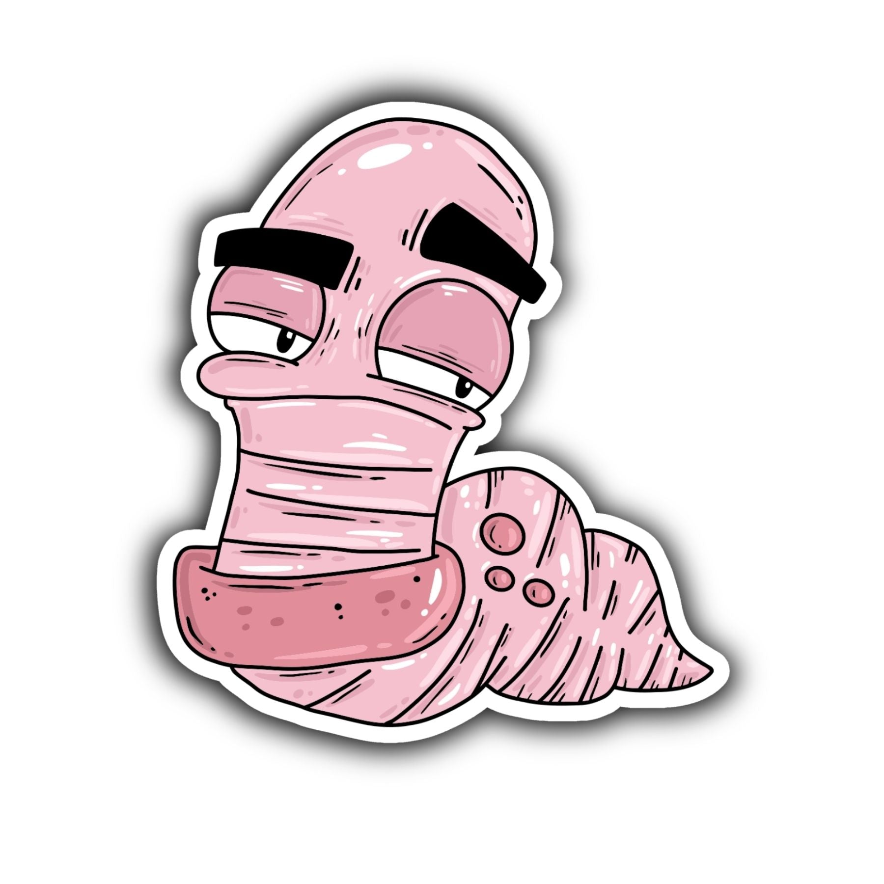 Earth Worm Sticker - Mike Bennett Studios