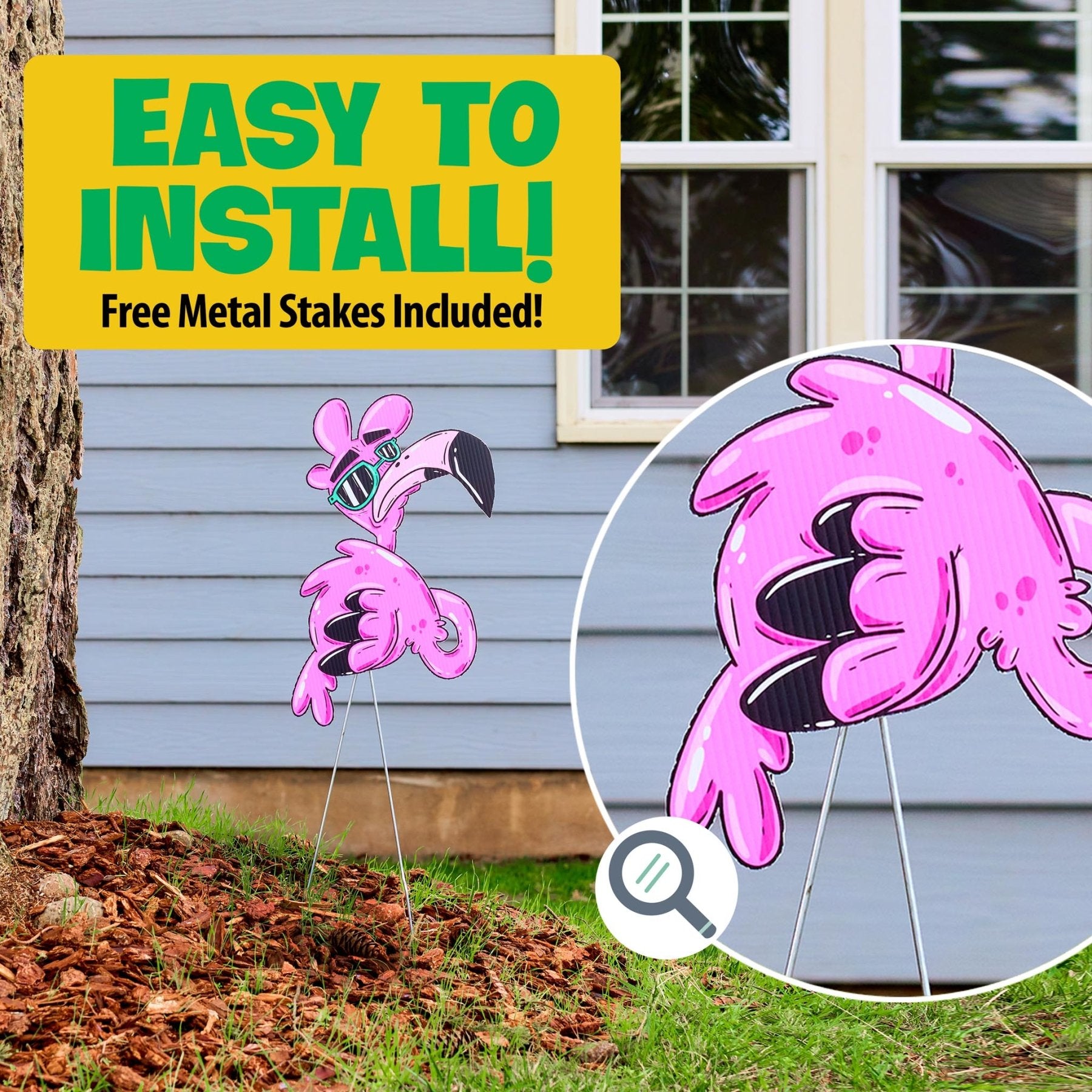Flamingo "Cool Tony" | Yard Decoration - Mike Bennett Studios