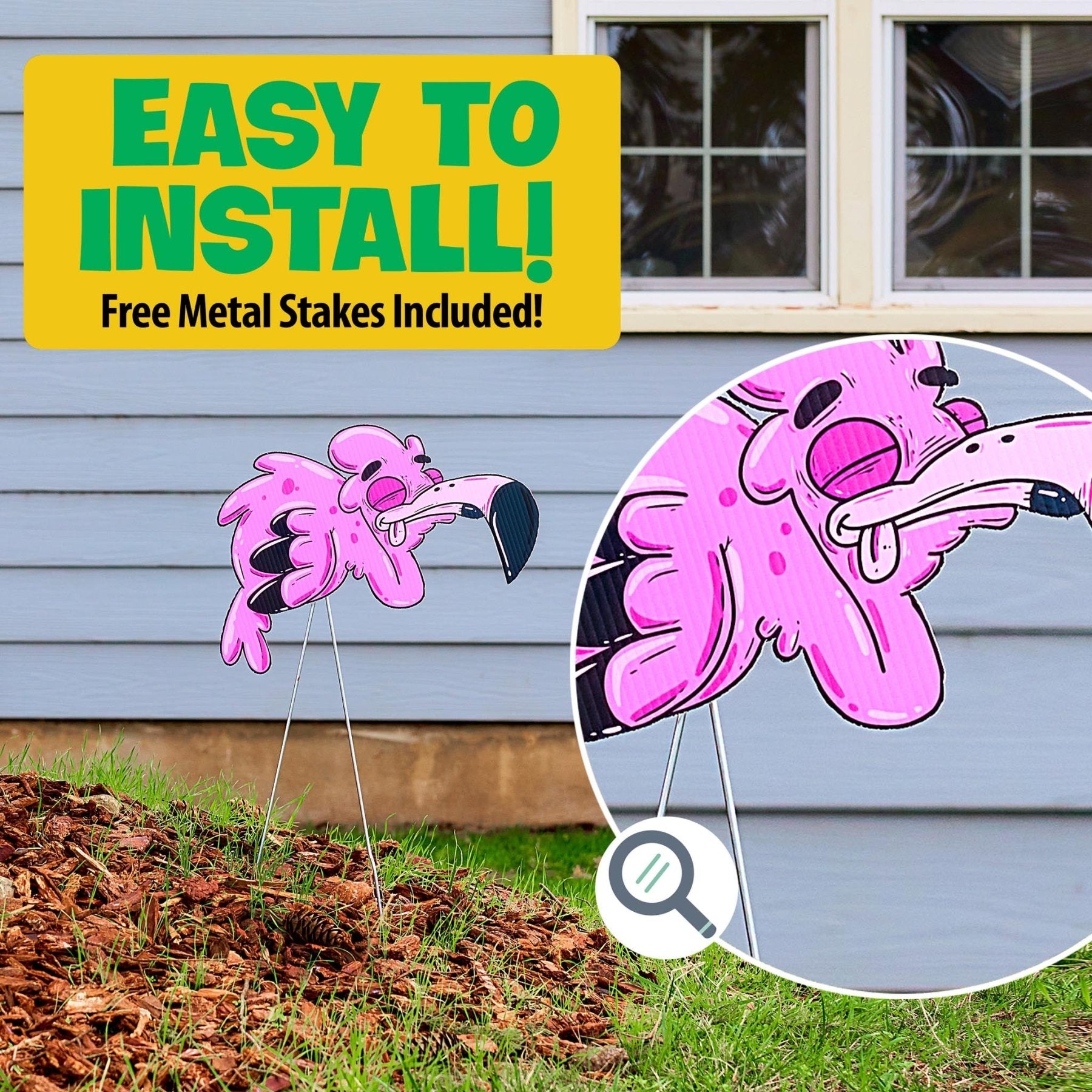 Flamingo "Emberly" | Yard Decoration - Mike Bennett Studios