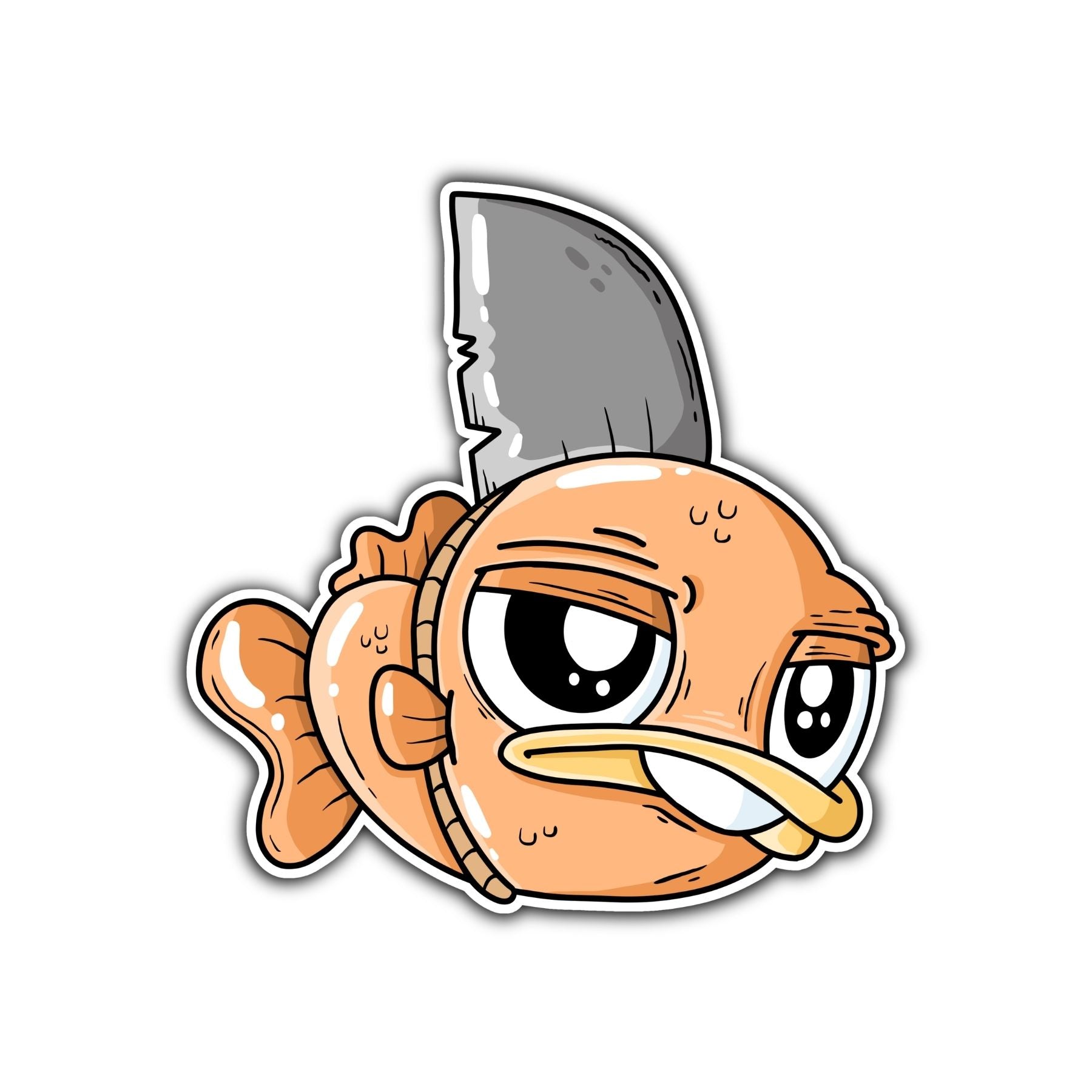 Gilly Goldfish Shark Sticker - Mike Bennett Studios