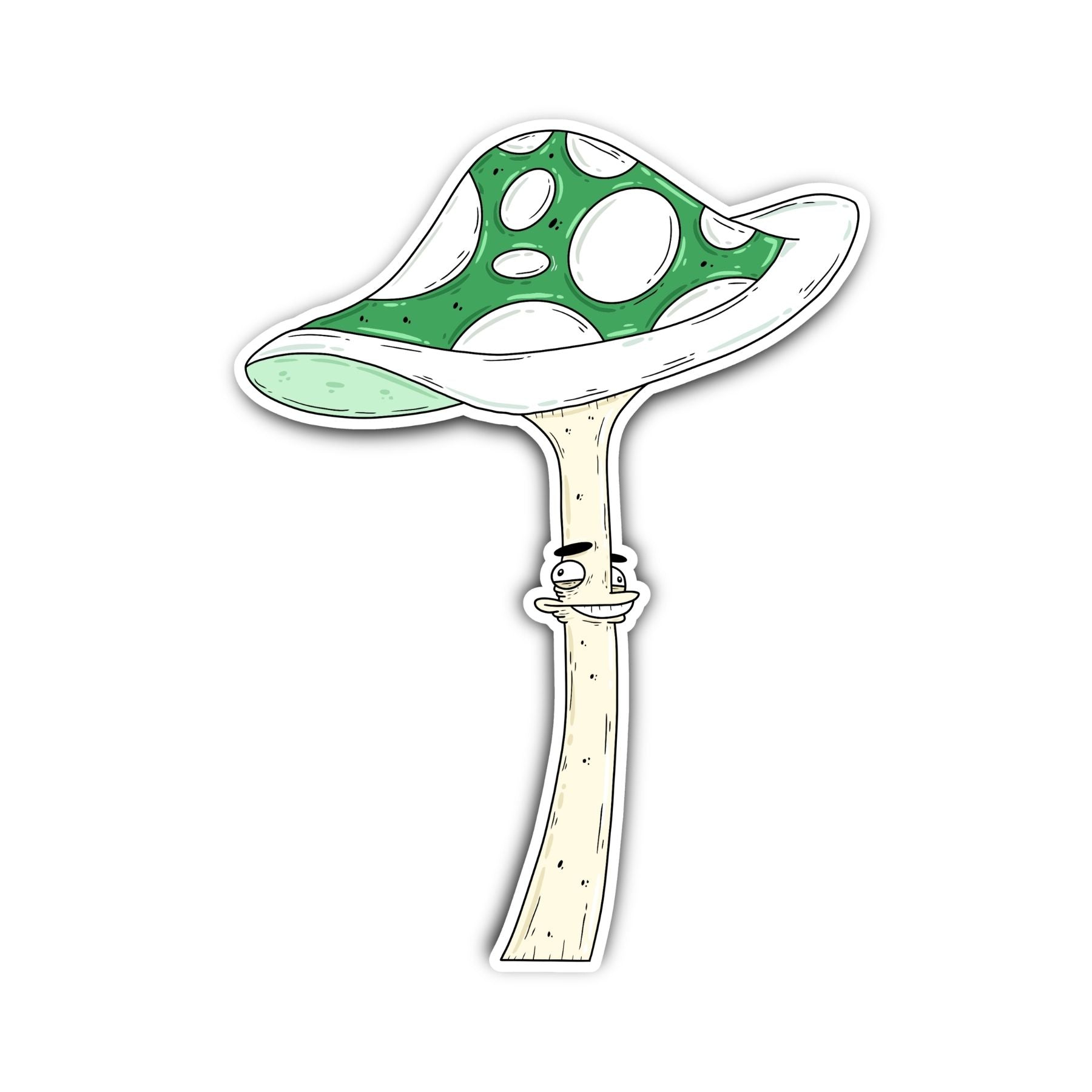 Green Mushroom Sticker - Mike Bennett Studios