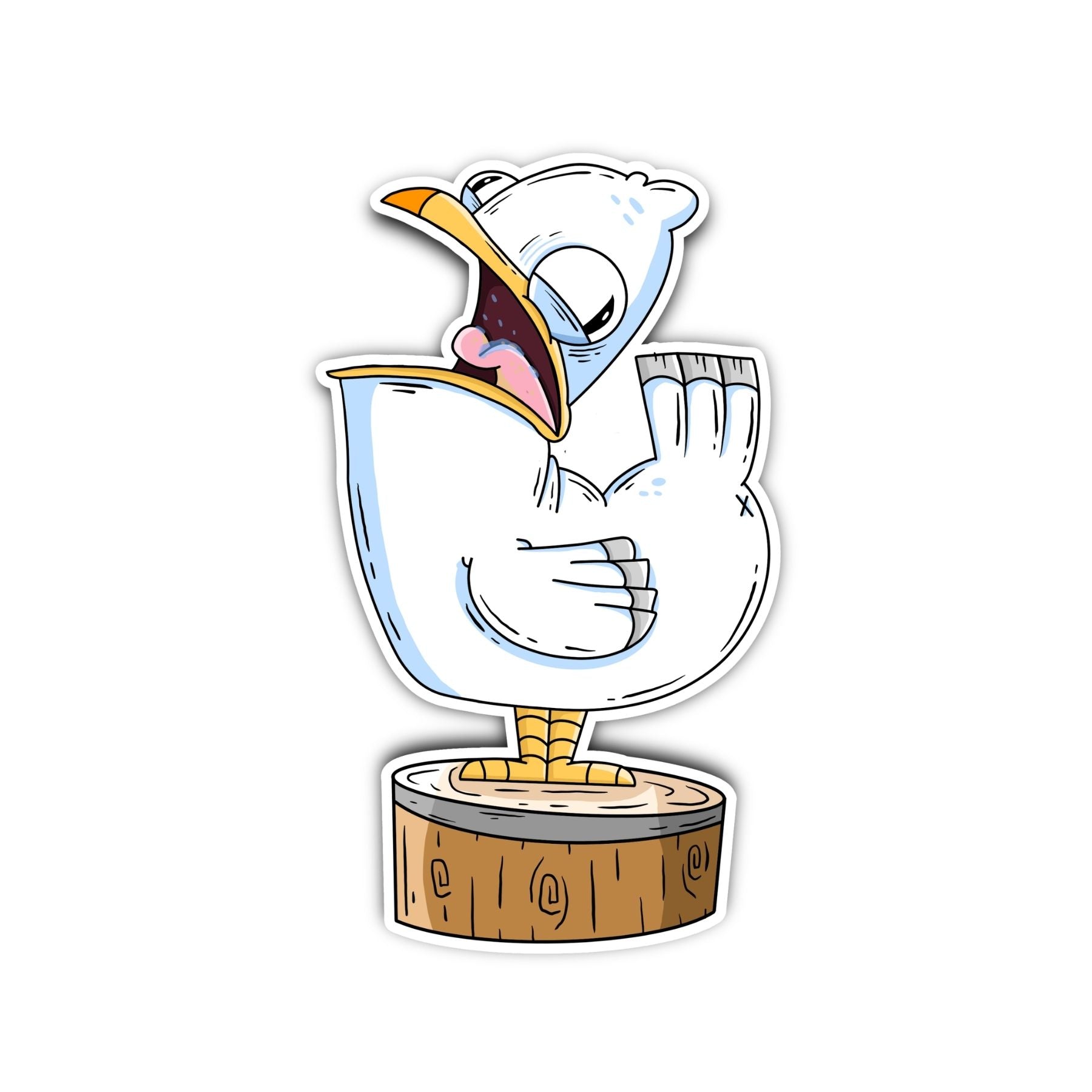 Gull Mounted Sticker - Mike Bennett Studios