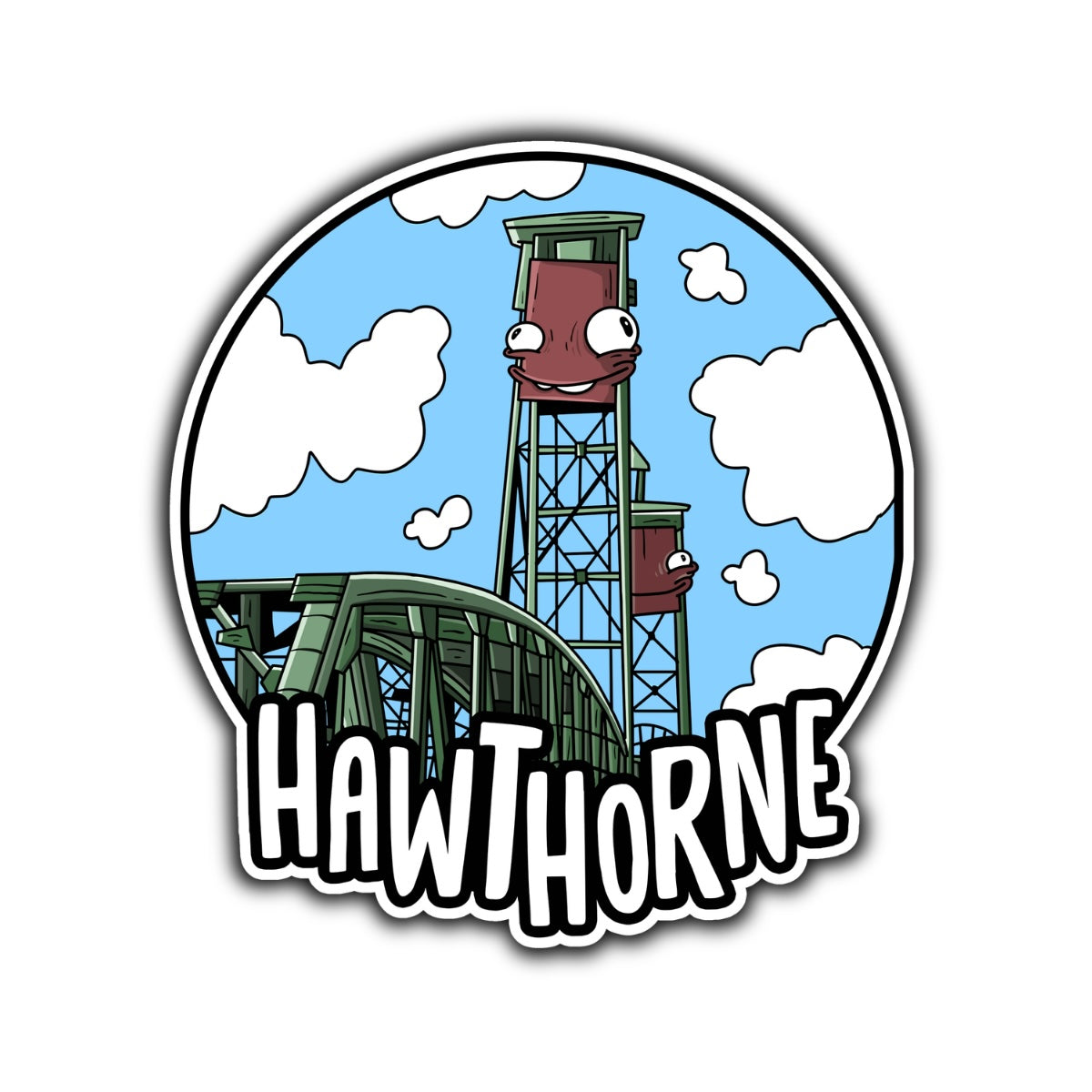 Hawthorne Bridge Sticker - primary
