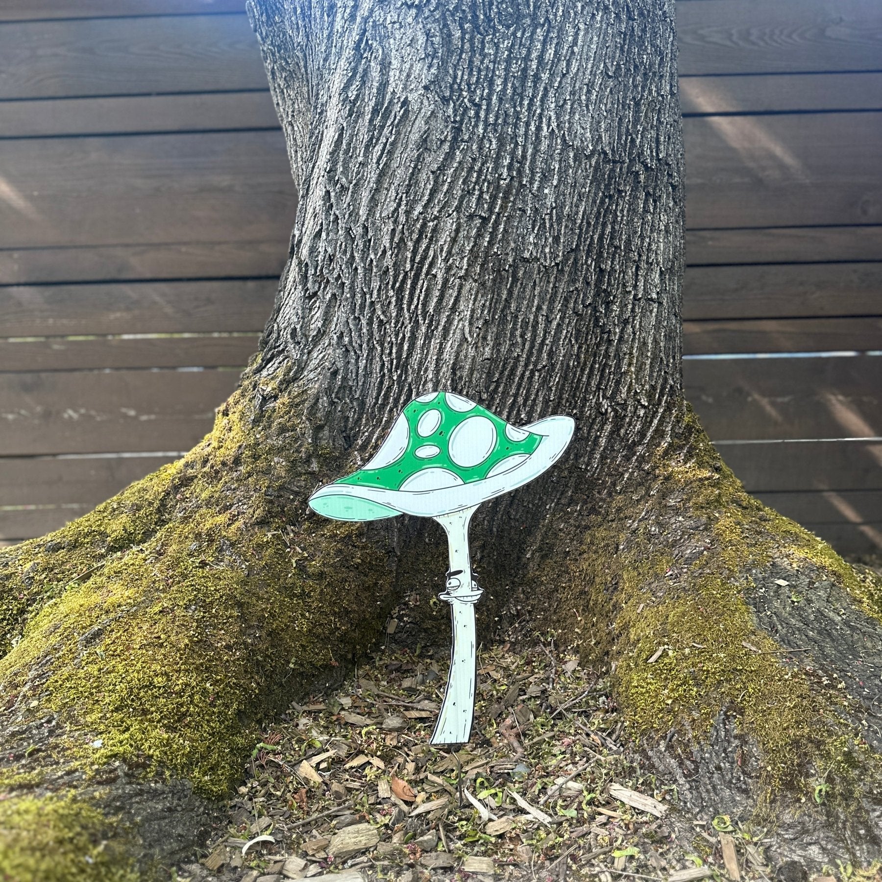 Shroomie "Teddy" Mini Yard Sign - Mike Bennett Studios