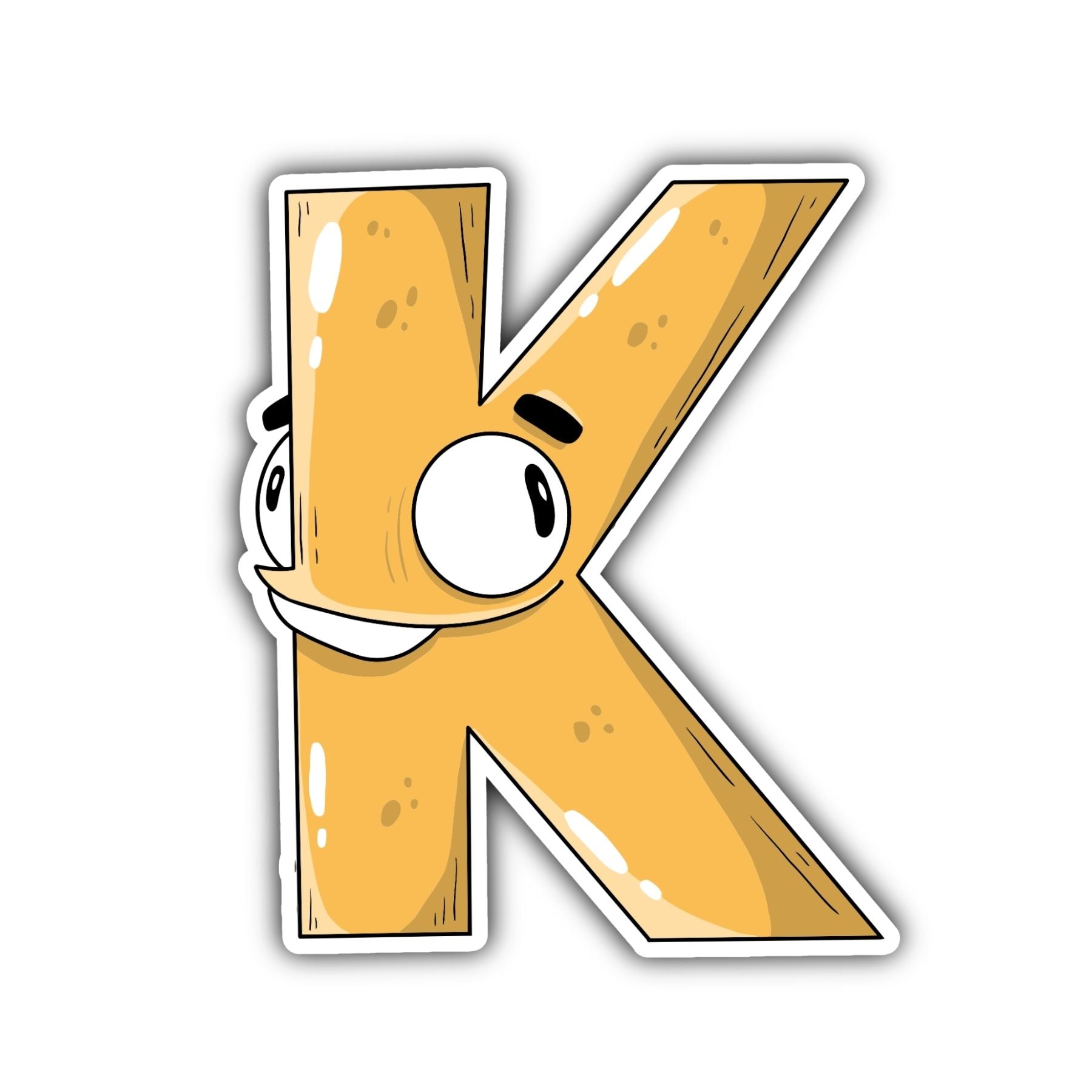 K Letter Sticker - Mike Bennett Studios