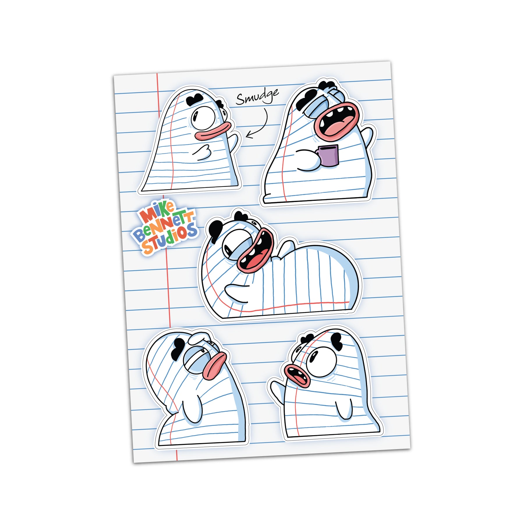 Smudge 3 - Pack Sticker Sheets - Mike Bennett Studios