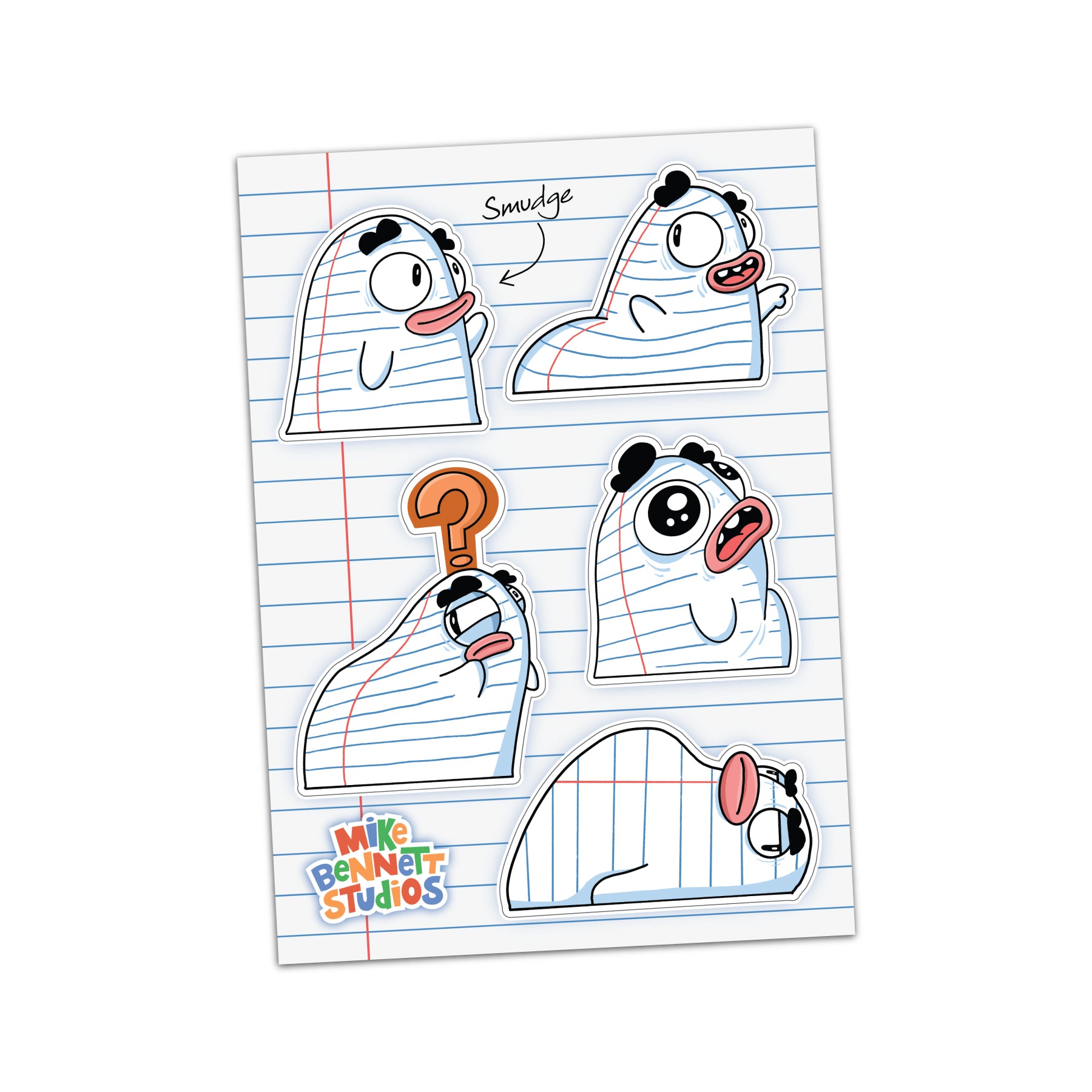 Smudge 3 - Pack Sticker Sheets - Mike Bennett Studios