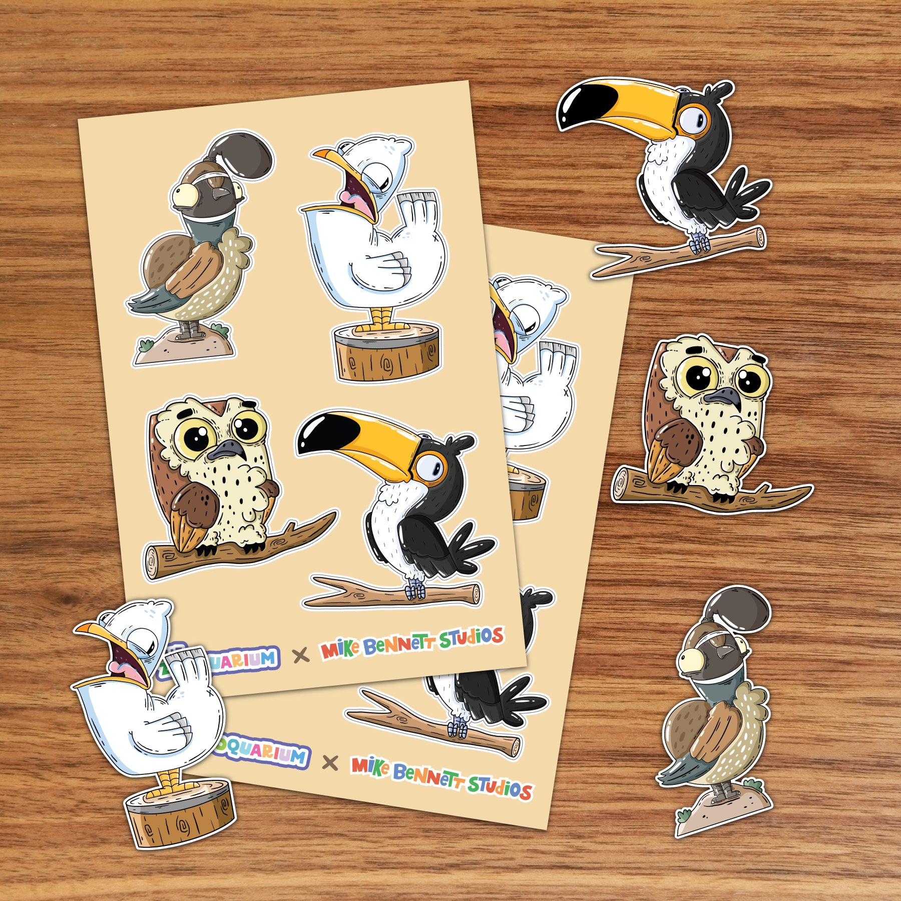 Zooquarium Birds Sticker Sheet - alternate