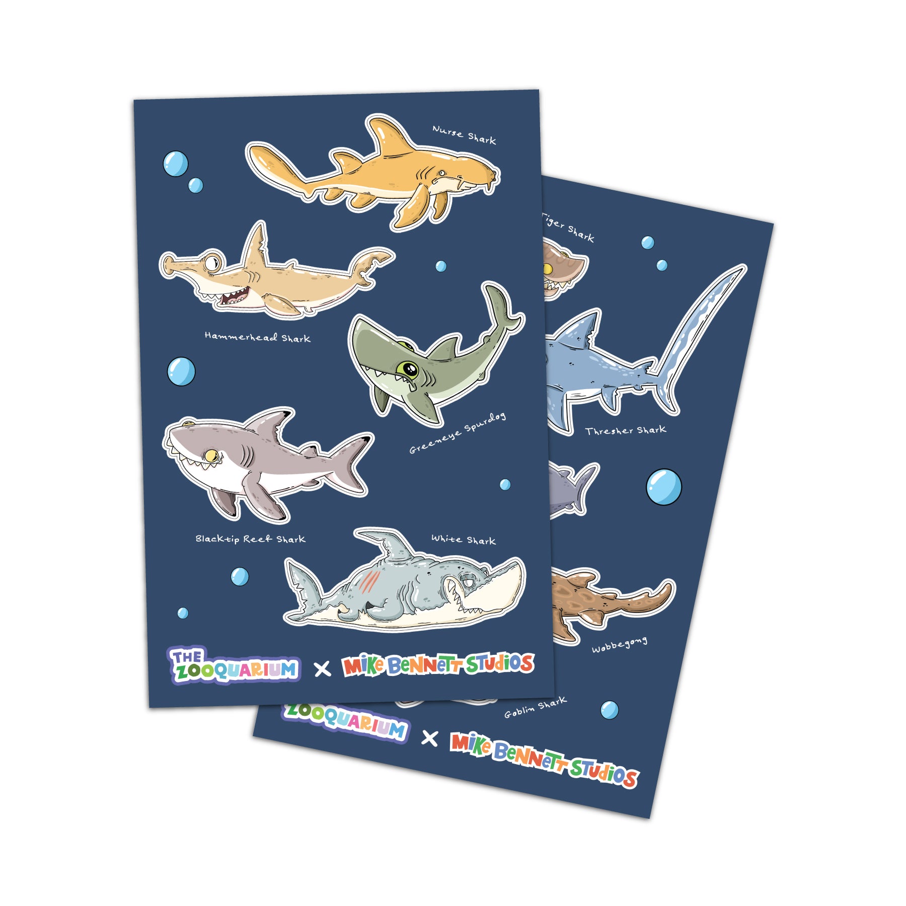 Zooquarium Sharks 2-Pack Sticker Sheets - primary