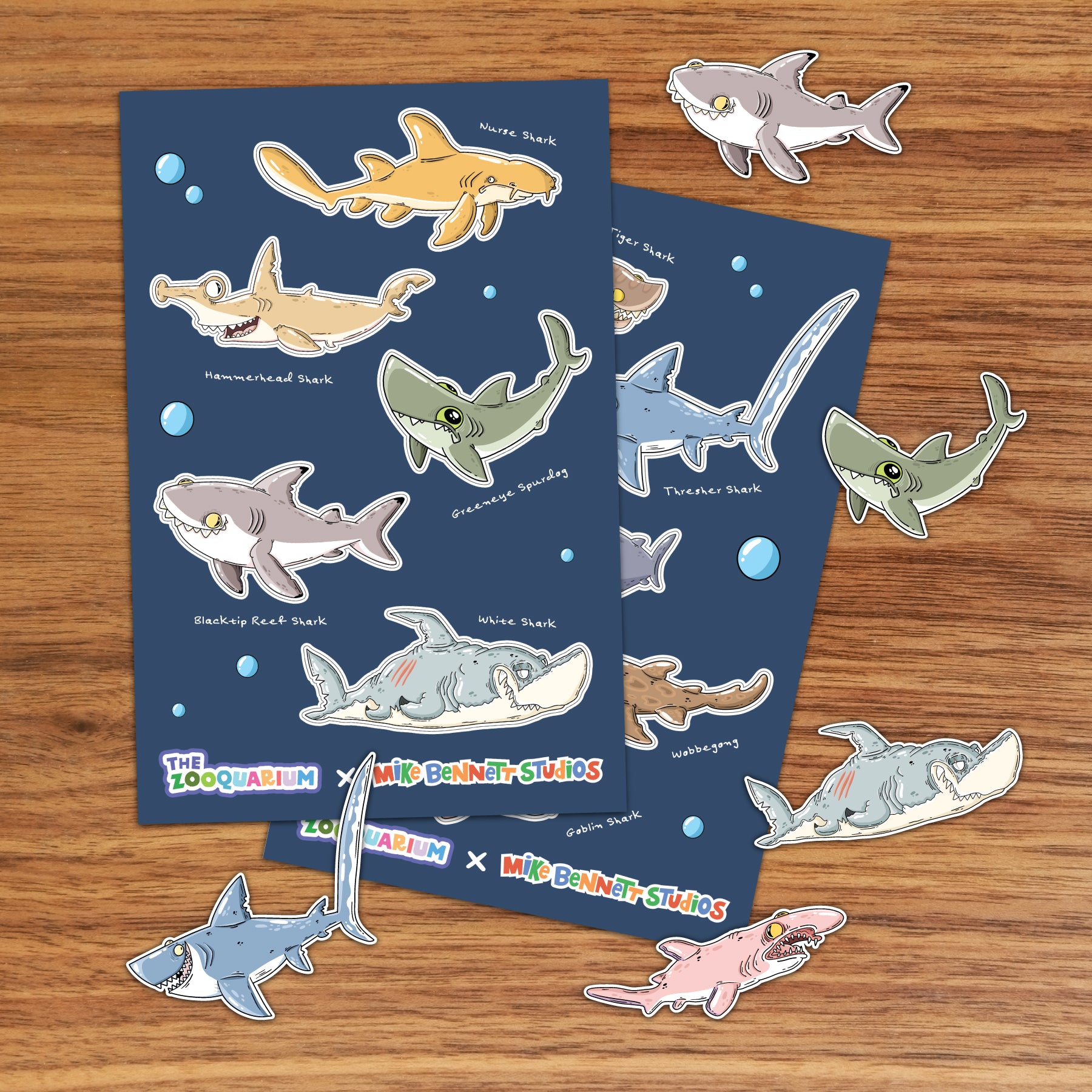 Zooquarium Sharks 2-Pack Sticker Sheets - alternate