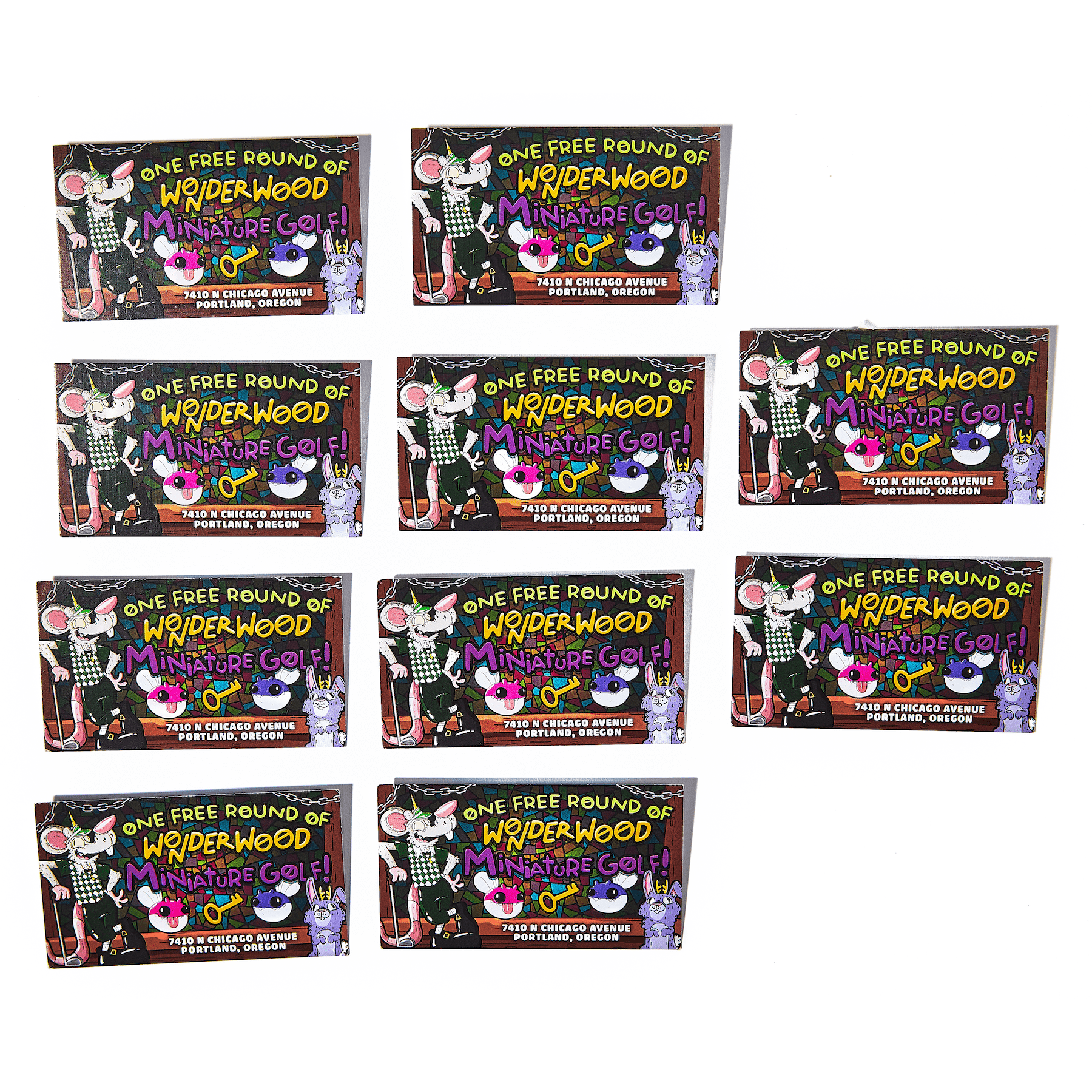 Wonderwood Mini Golf Passes - Mike Bennett Studios