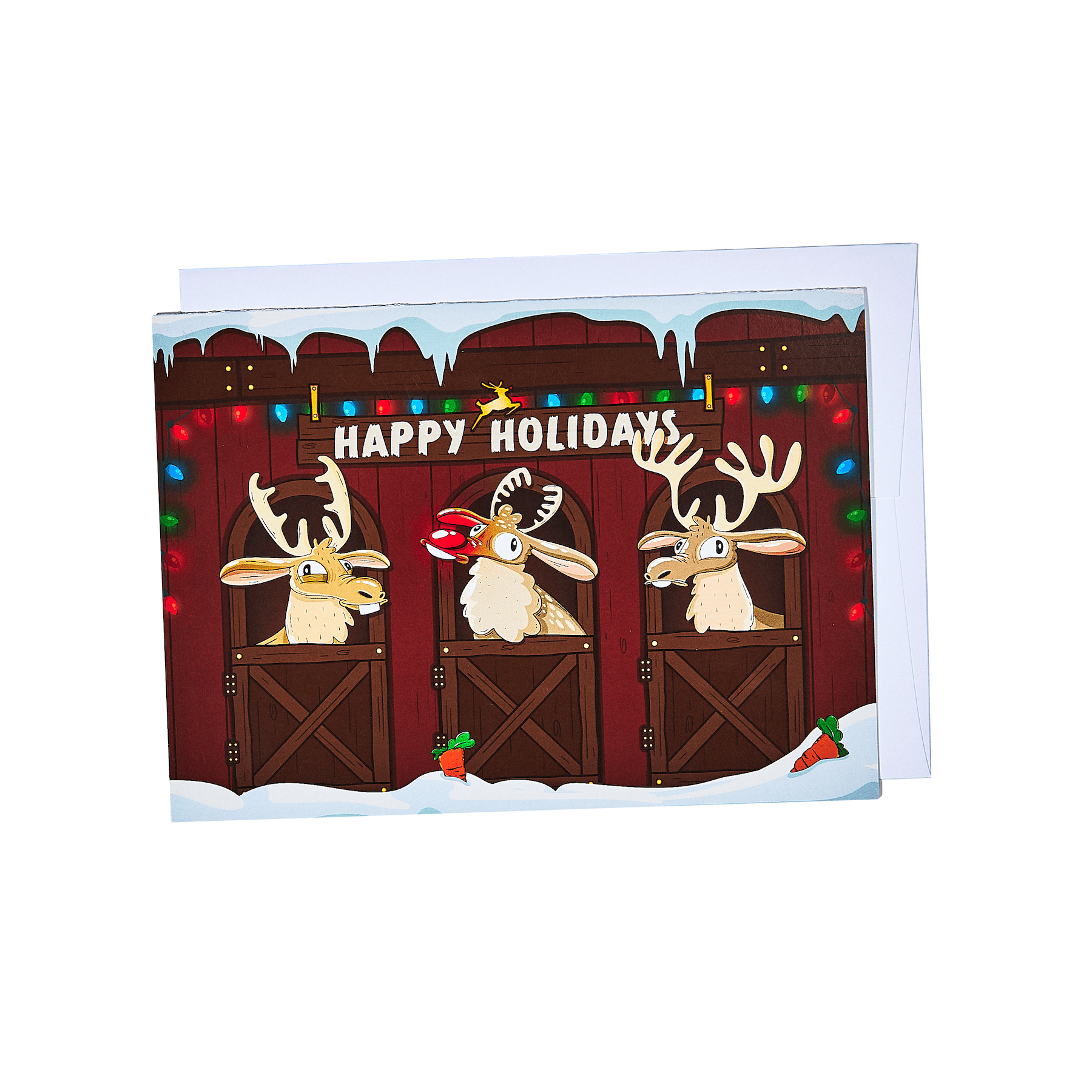 Reindeer Holiday Card Set - 10 Pack - primary