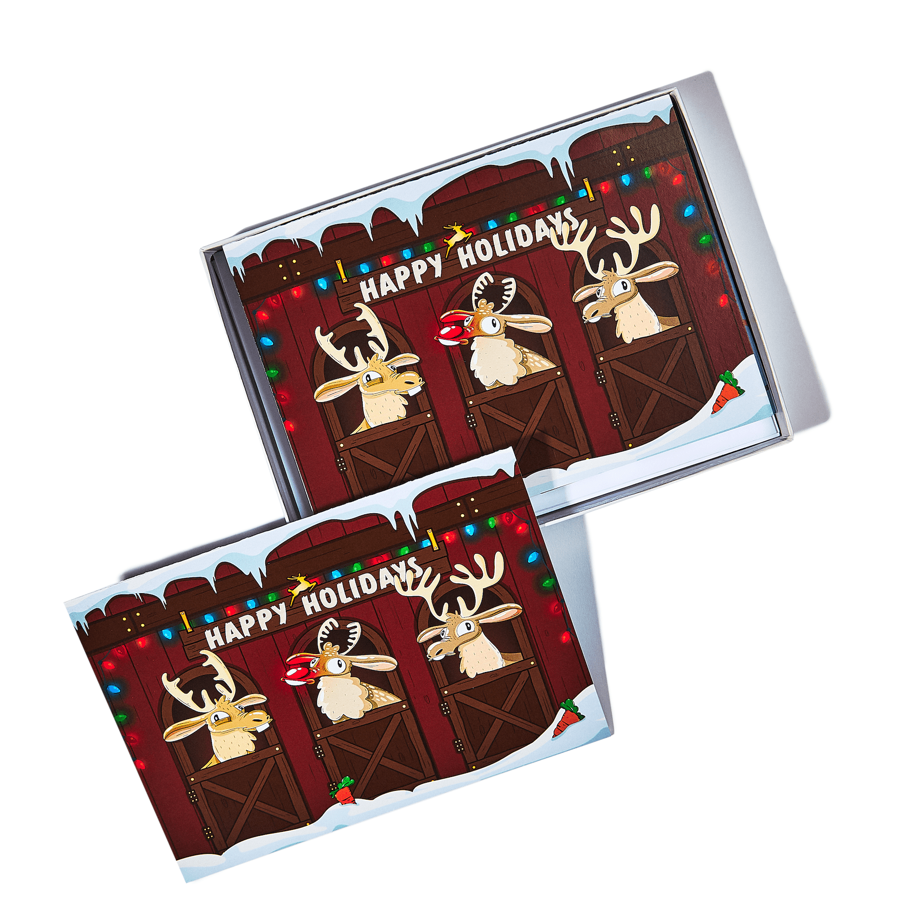 Reindeer Holiday Card Set - 10 Pack - alternate