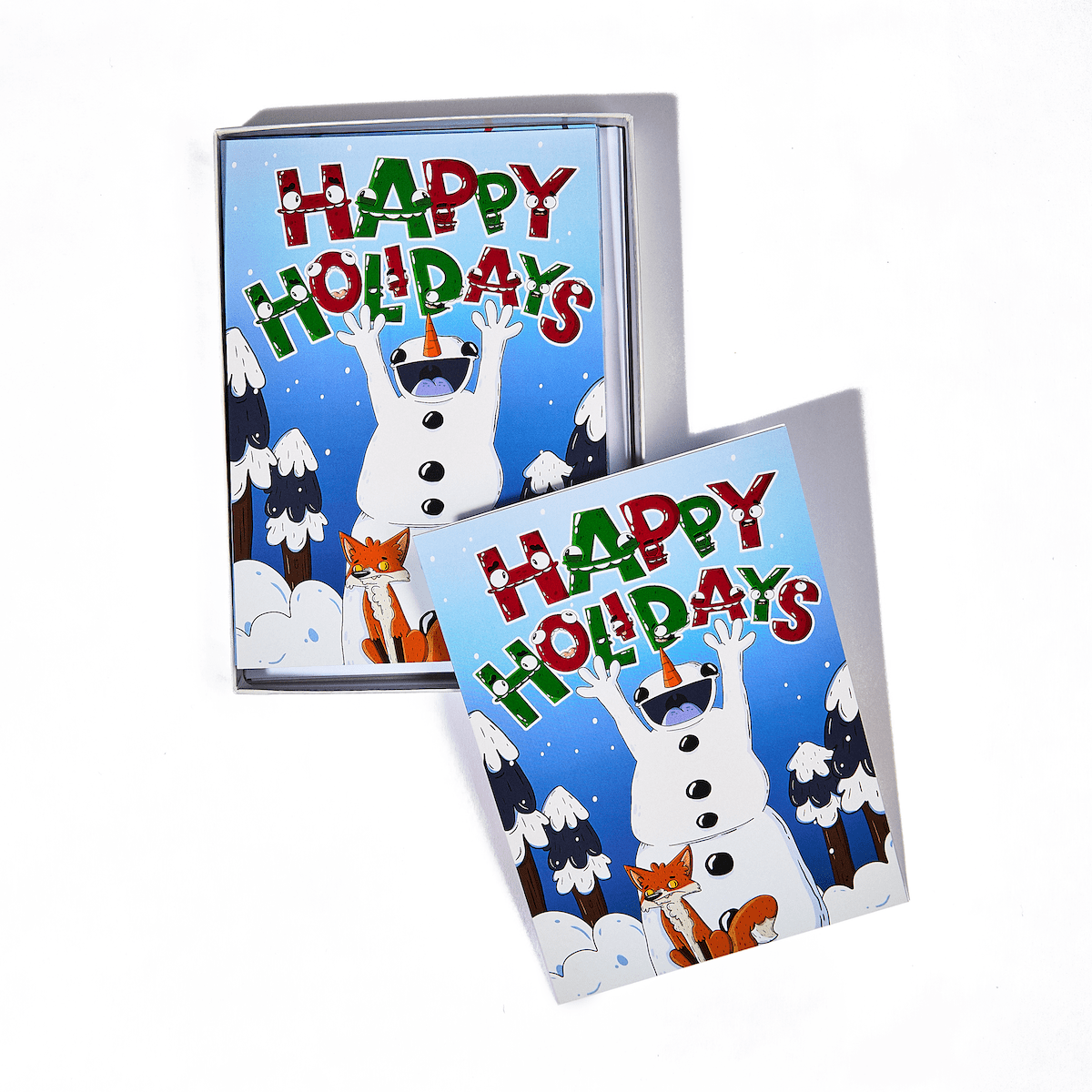 Snowman Holiday Card Set - 10 Pack - alternate