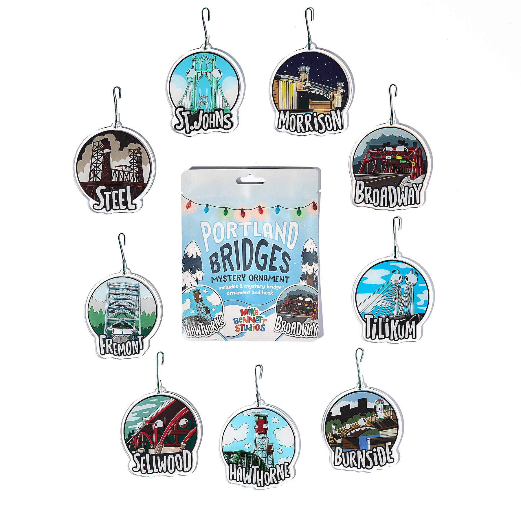 Portland Bridge Mystery Ornament - primary