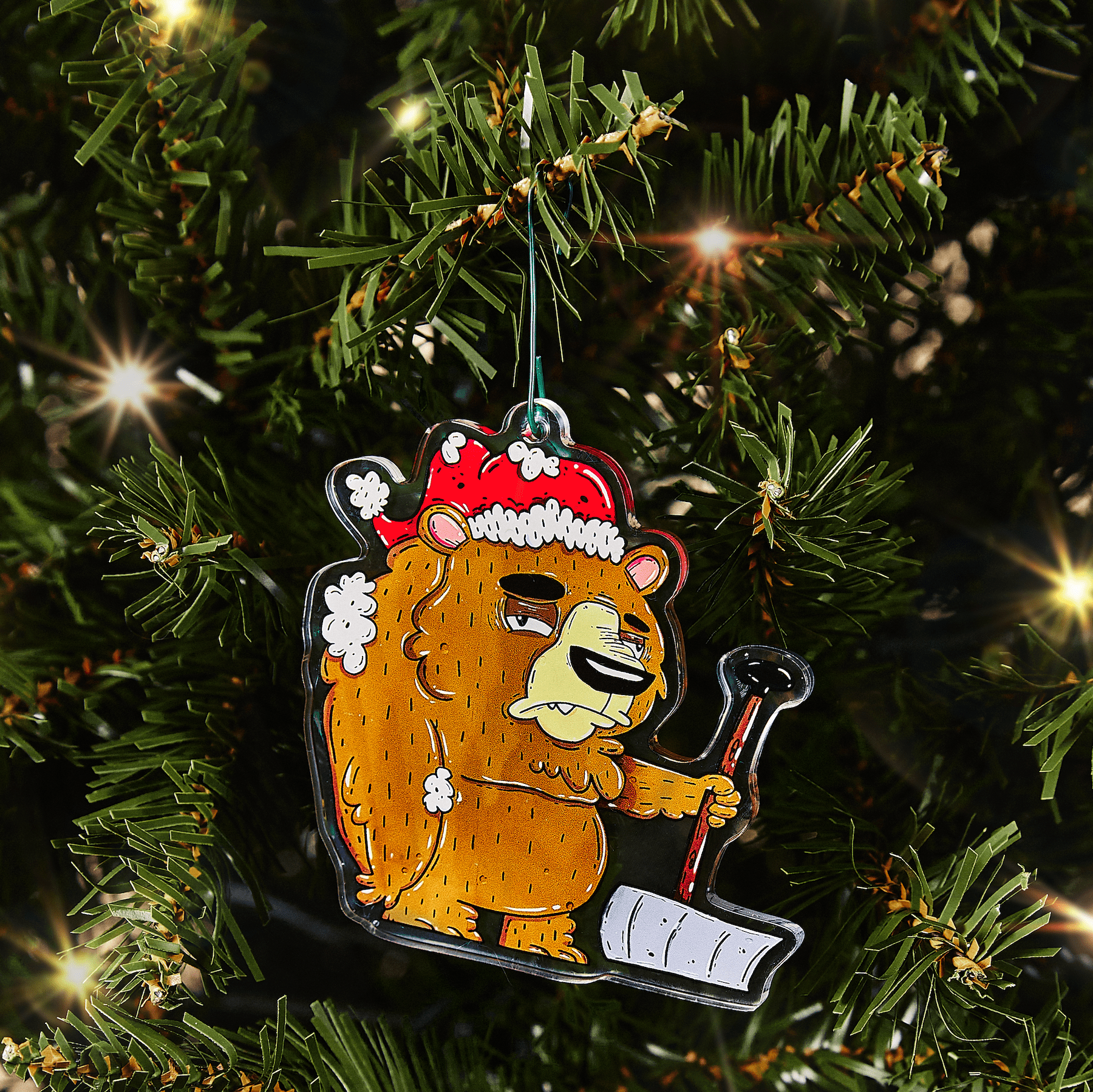 Santa Bear Ornament - alternate