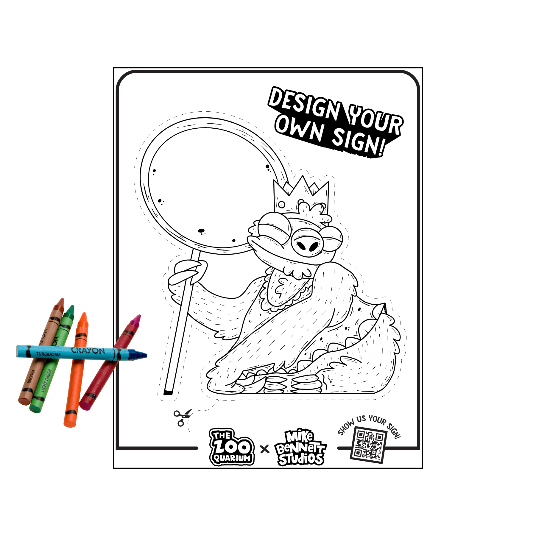 Zooquarium Sloth Coloring Sheets - Mike Bennett Studios