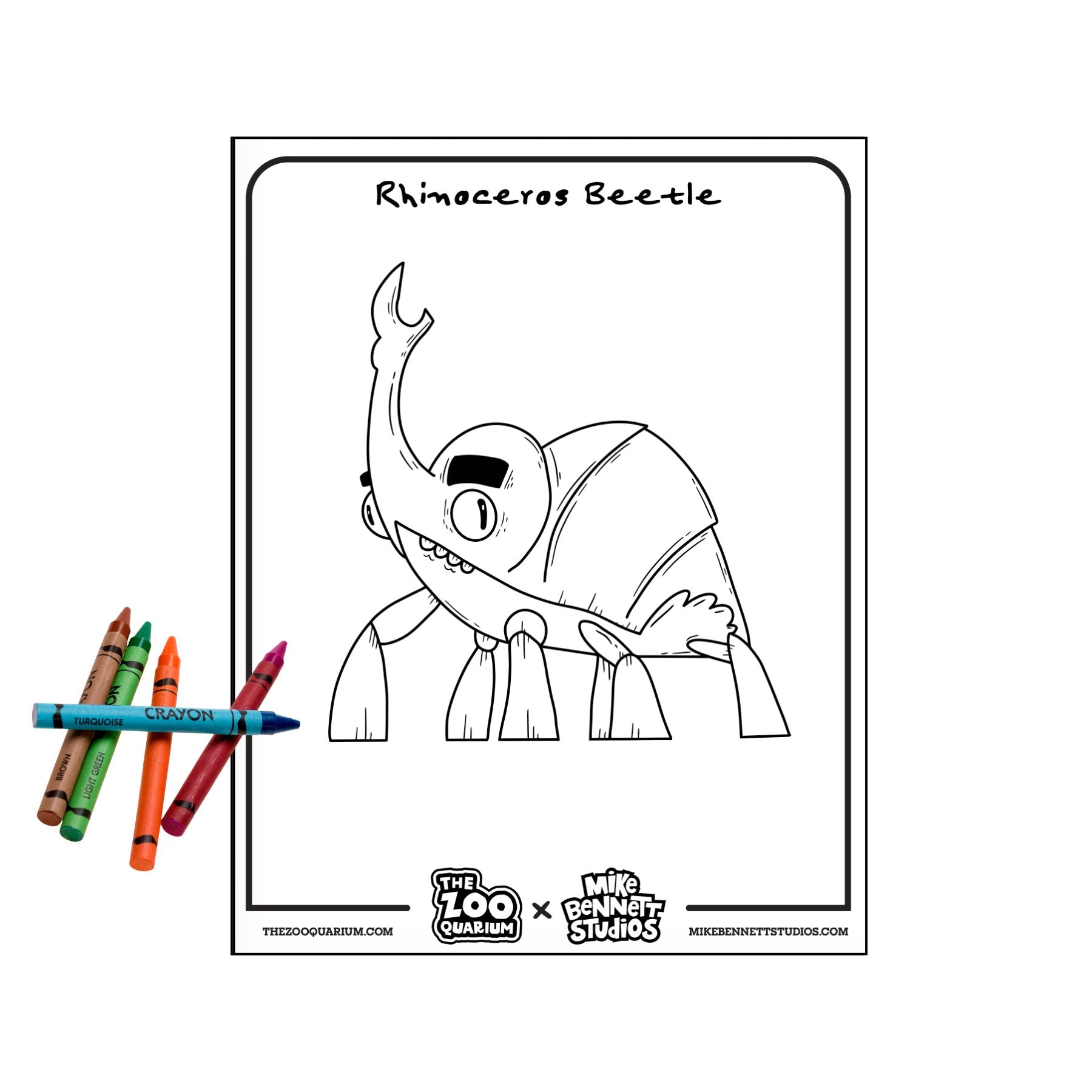 FREE Zooquarium Bugs Coloring Sheets - Mike Bennett Studios
