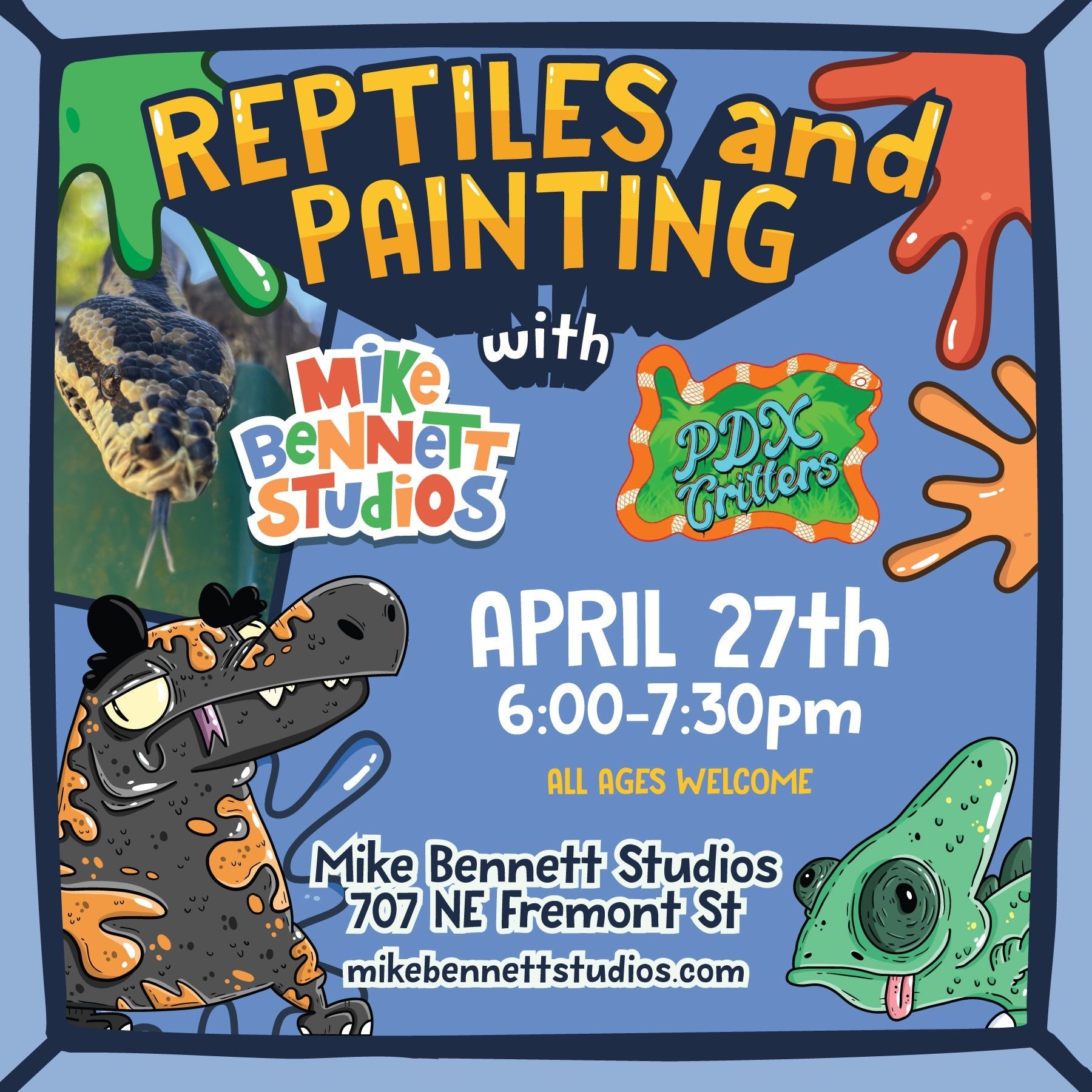 Reptiles and Painting Class with PDX Critters — 4/27/26 - primary