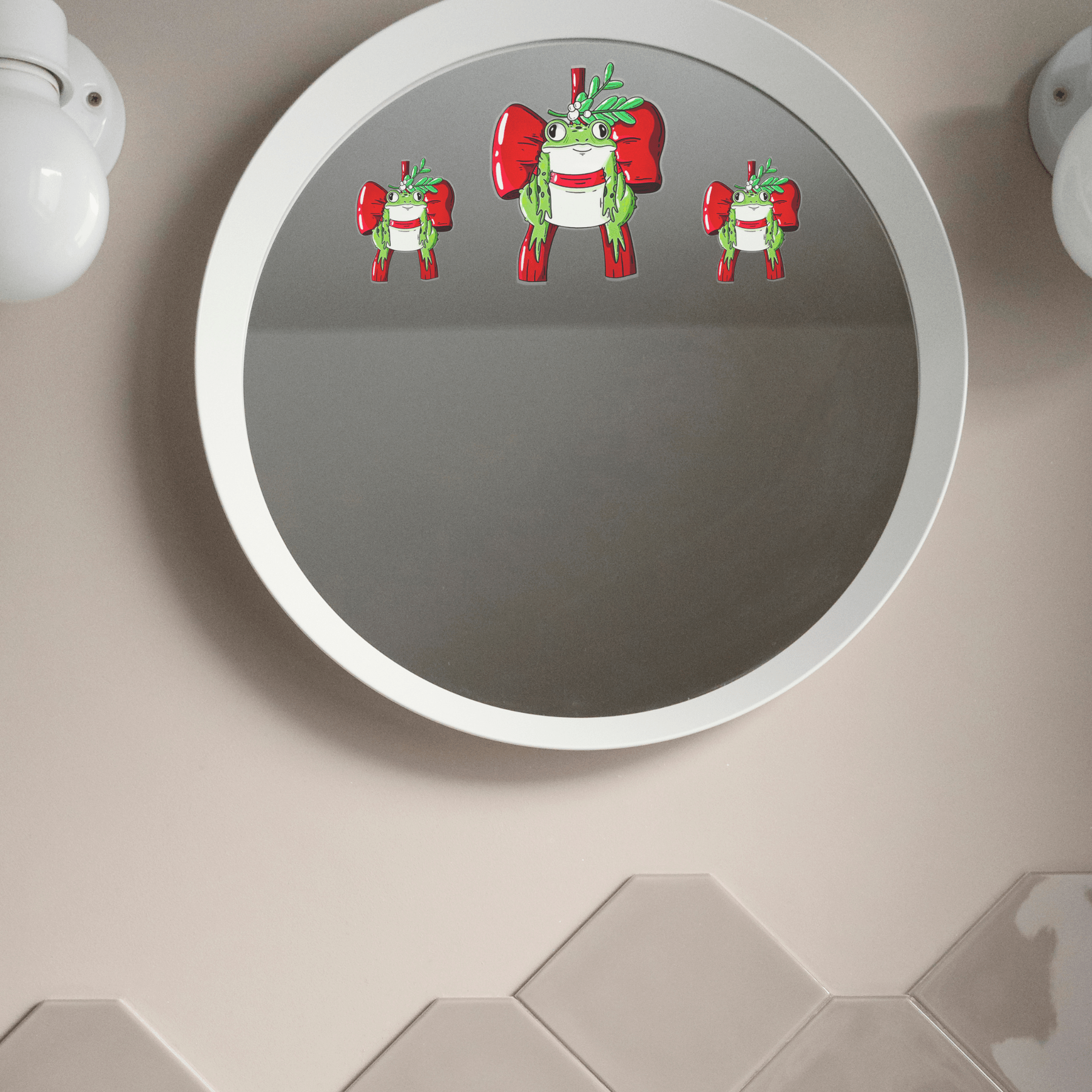 Mistletoad Window Clings - Mike Bennett Studios