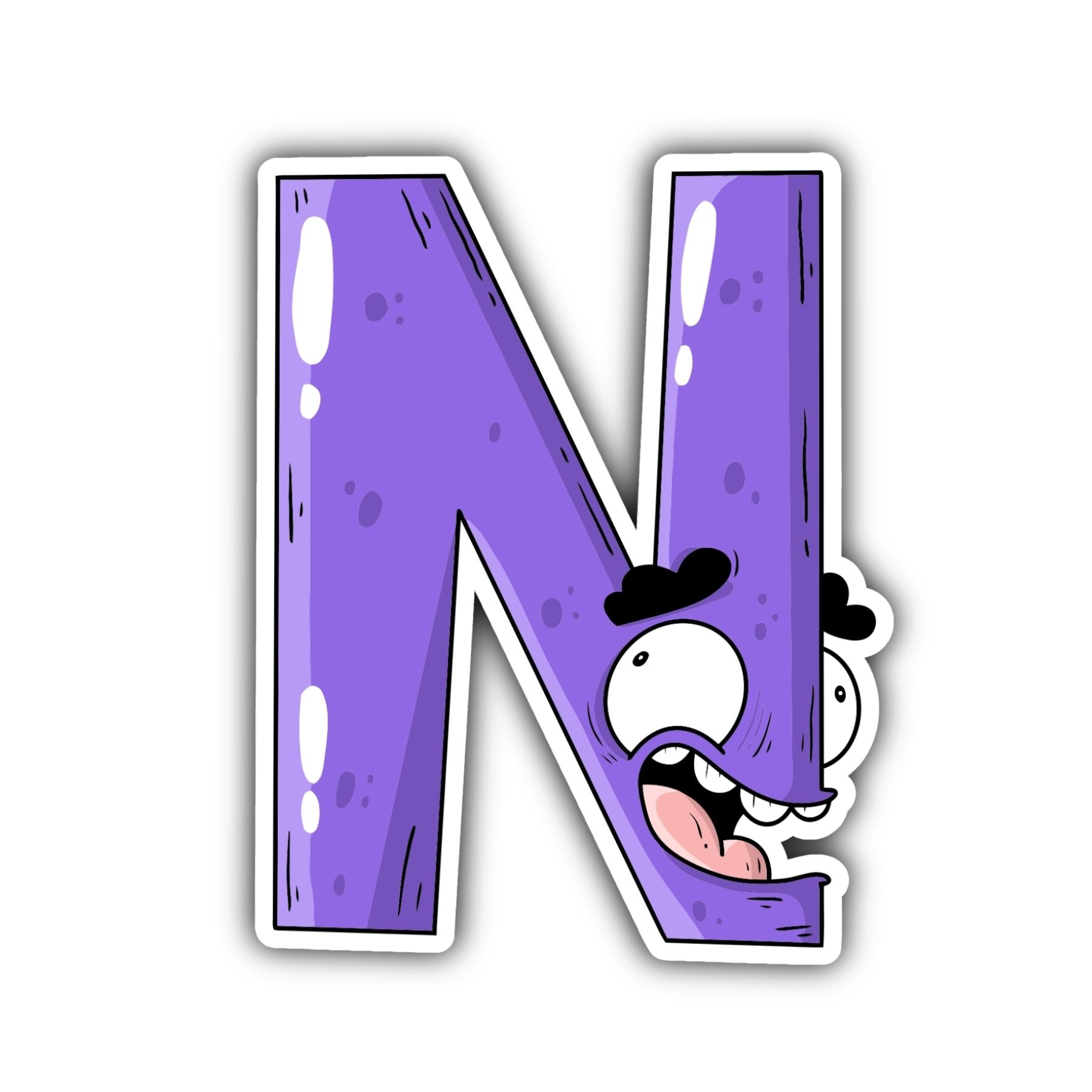 N Letter Sticker - Mike Bennett Studios
