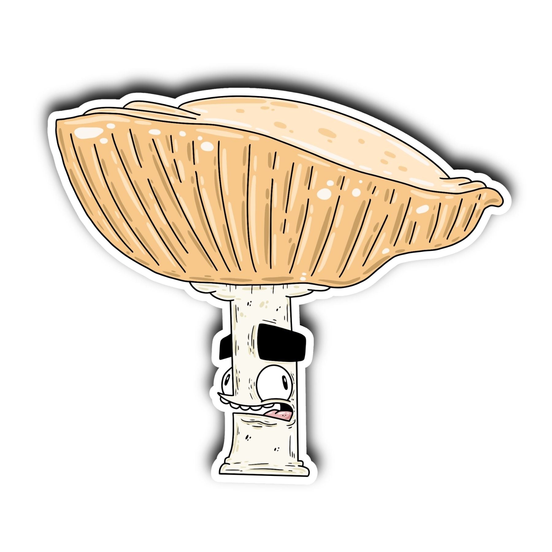 Orange Mushroom Sticker - Mike Bennett Studios