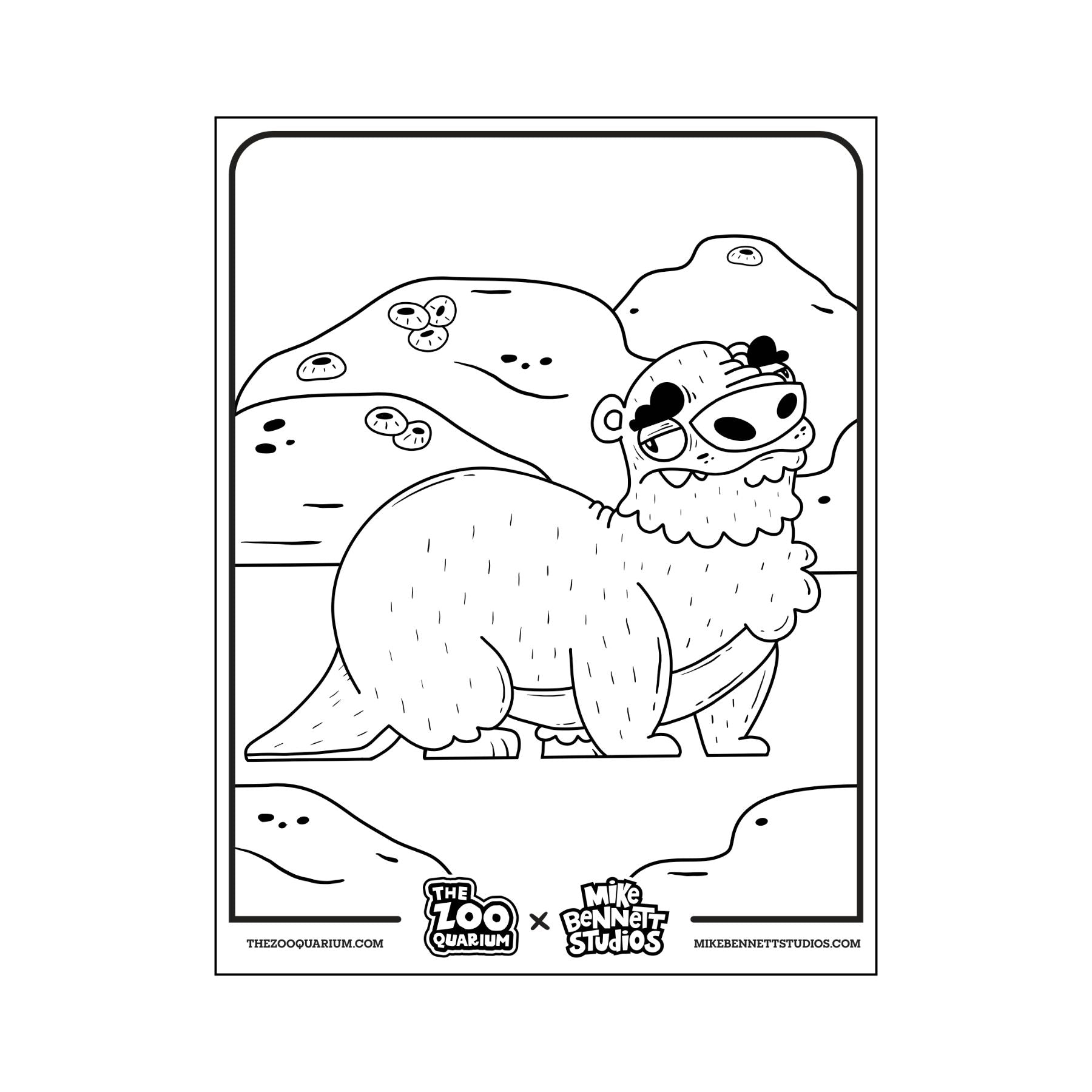 Zooquarium Otter Coloring Sheets - Mike Bennett Studios
