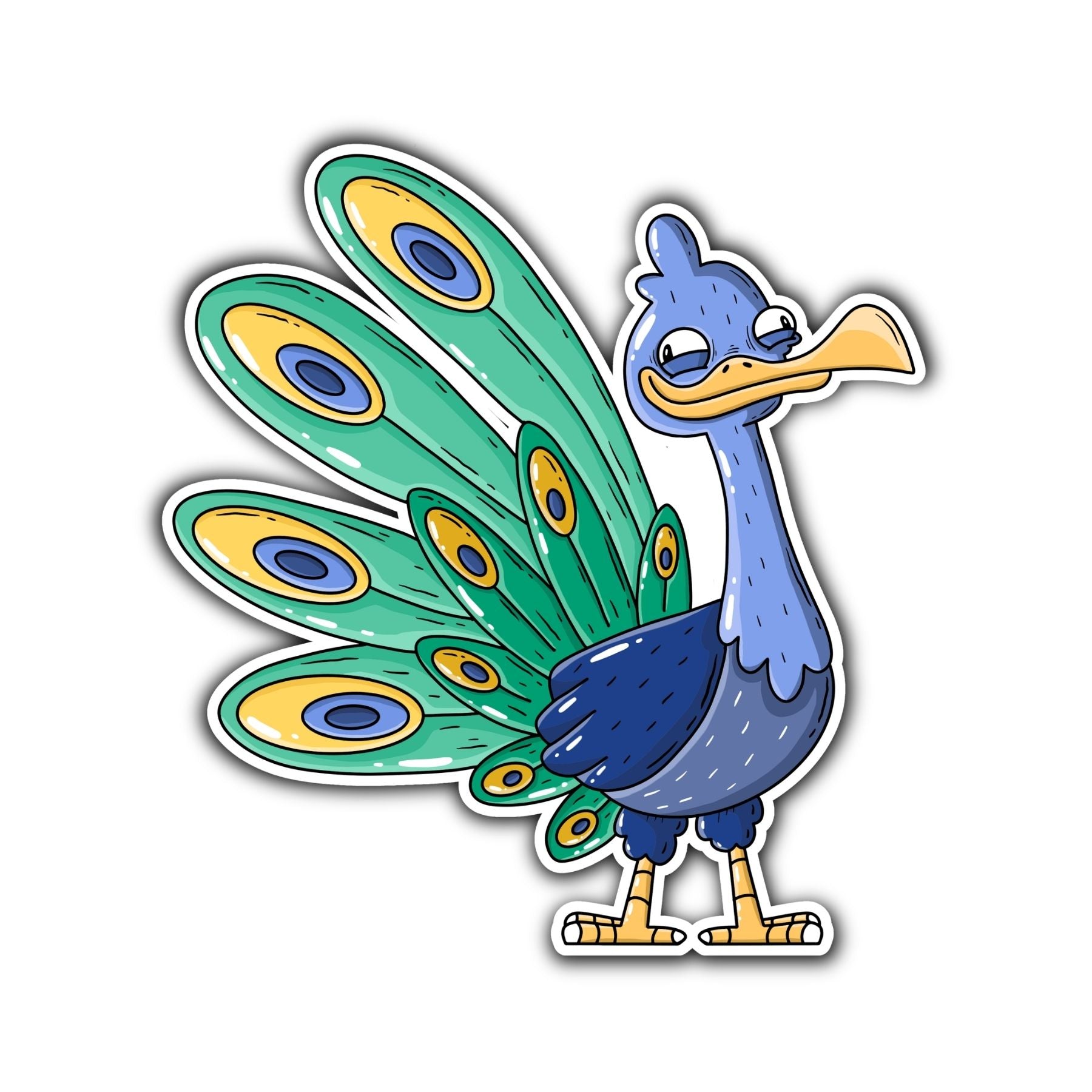 Peacock Sticker - Mike Bennett Studios