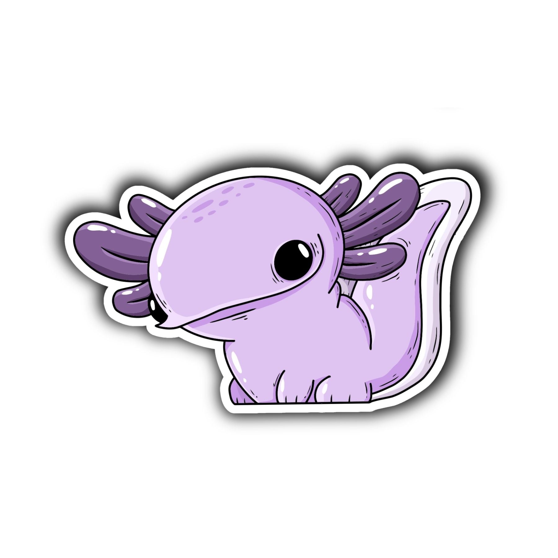 Purple Axolotl Sticker - Mike Bennett Studios